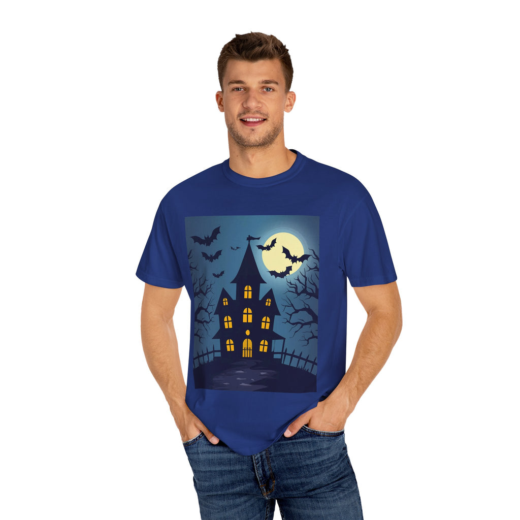 Haunted House Graphic T-Shirt | Halloween Tee, Unisex Shirt, Spooky Top, Fall Apparel, Gift for Halloween Lovers