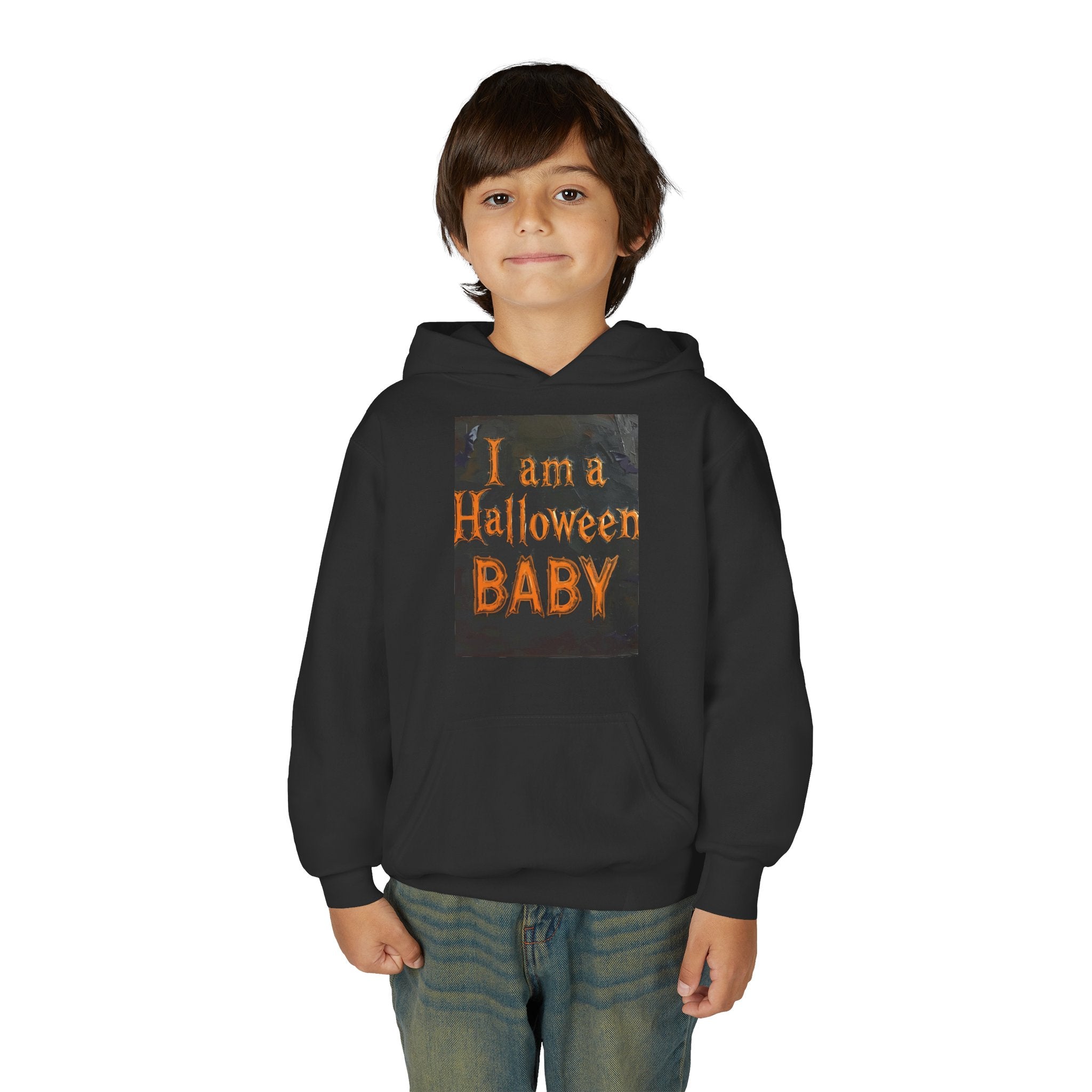 I Am A Halloween Baby Youth Heavy Blend Hooded Sweatshirt