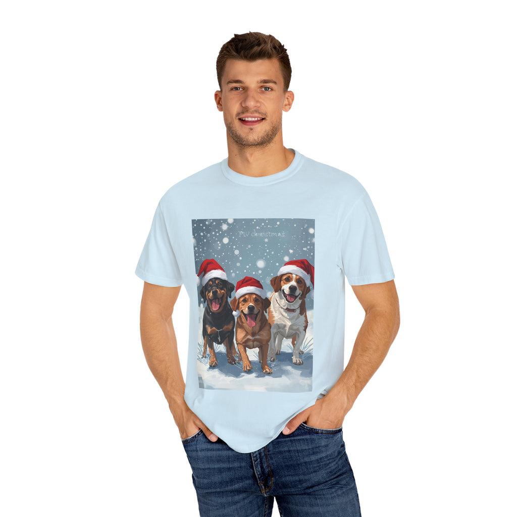 Cute Festive Christmas Dog Lover T-Shirt, Cute Holiday Shirt, Unisex Christmas Apparel, Gift for Pet Owners, Winter Celebration Tee