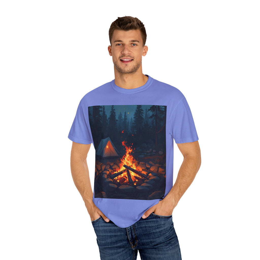 Campfire Adventure T-Shirt - Unisex Outdoors Shirt, Camping Apparel, Nature Lover Gift, Travel Tee, Boho Style Wear