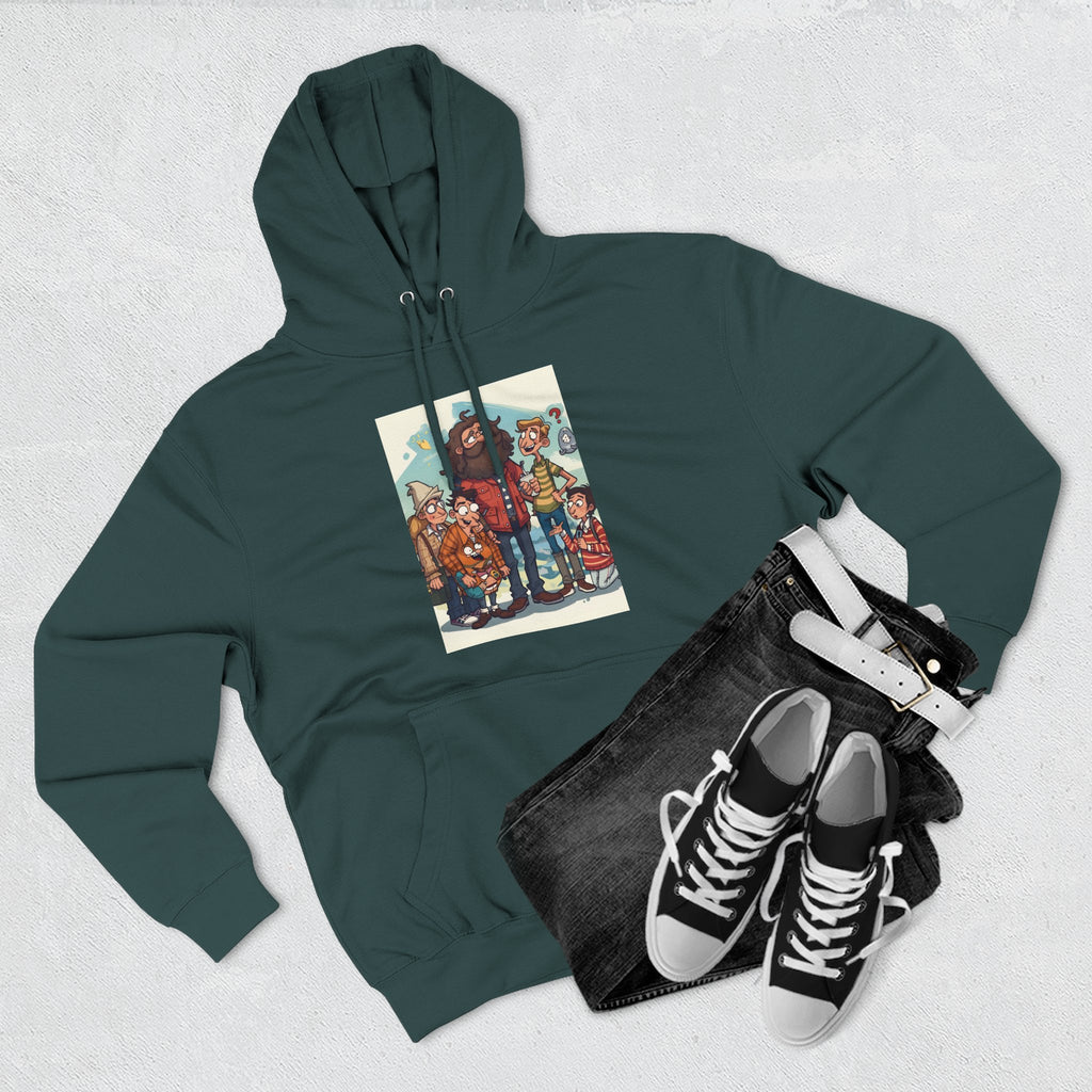 Cozy Family Fun Hoodie, Three-Panel Fleece Sweatshirt, Gift for Parents, Casual Wear, Holiday Apparel, Winter Fashion