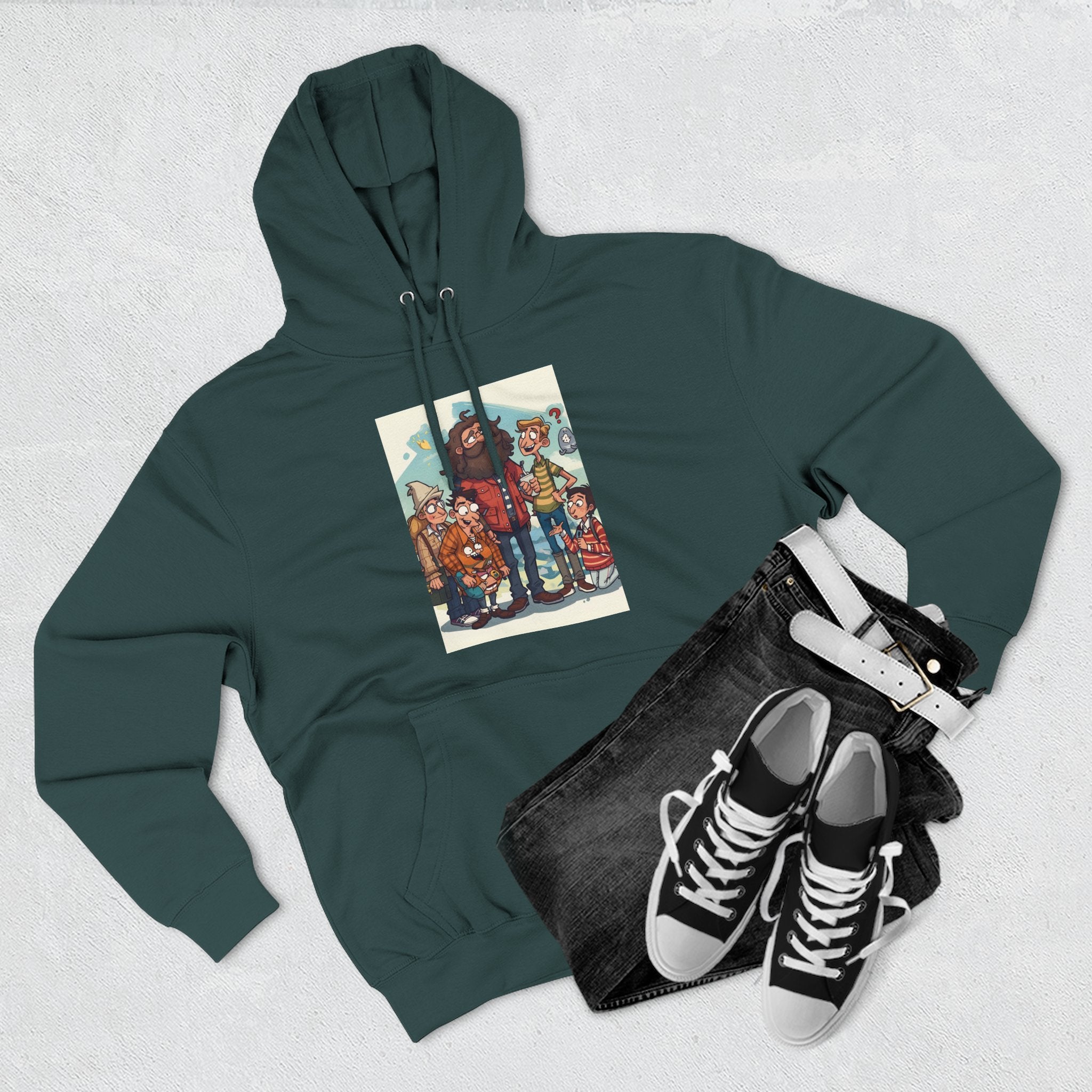 Cozy Family Fun Hoodie, Three-Panel Fleece Sweatshirt, Gift for Parents, Casual Wear, Holiday Apparel, Winter Fashion