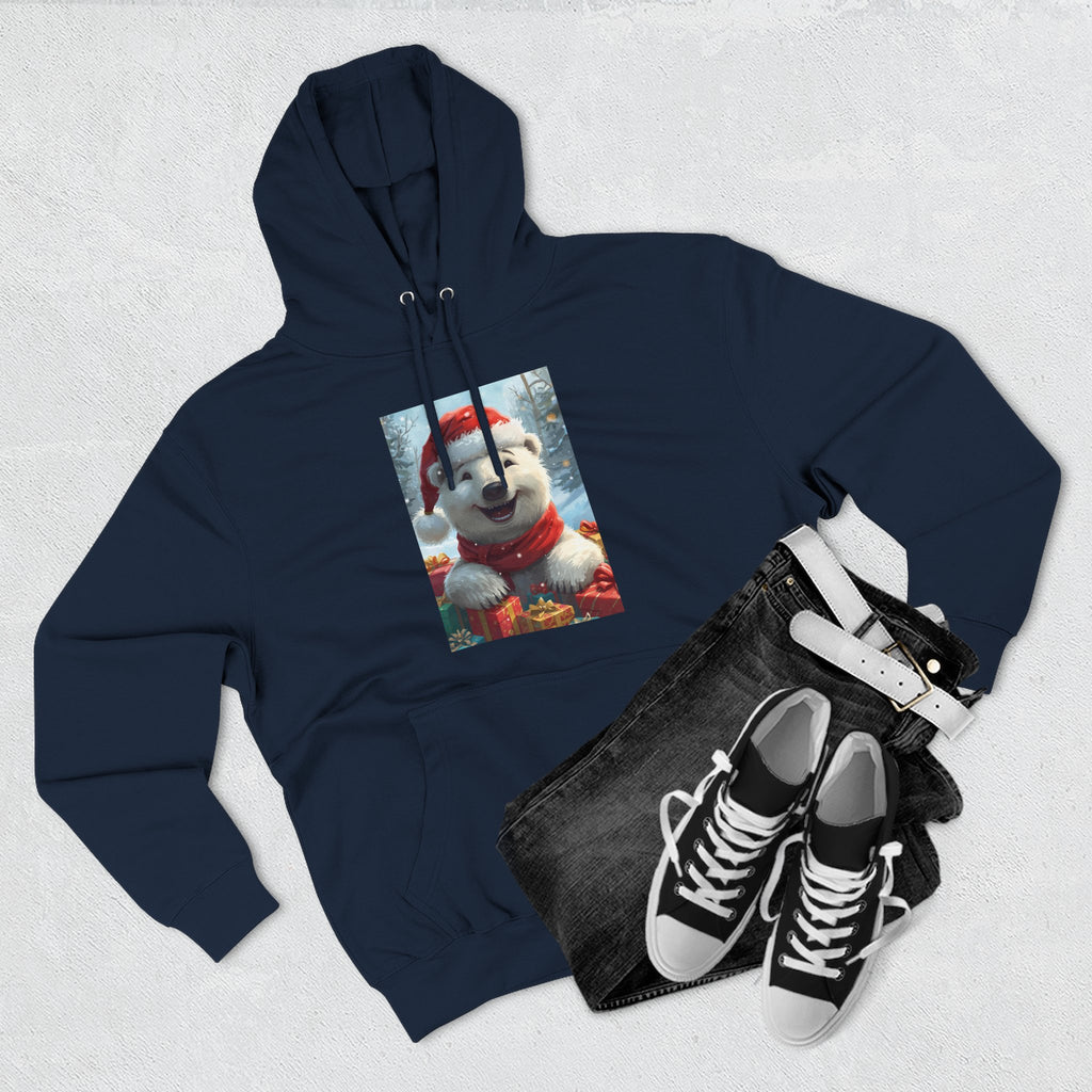 Cozy Winter Hoodie, Festive Fleece Sweatshirt with Cute Holiday Design, Perfect for Christmas Gifts, Casual Winter Wear, Dog Lover Apparel