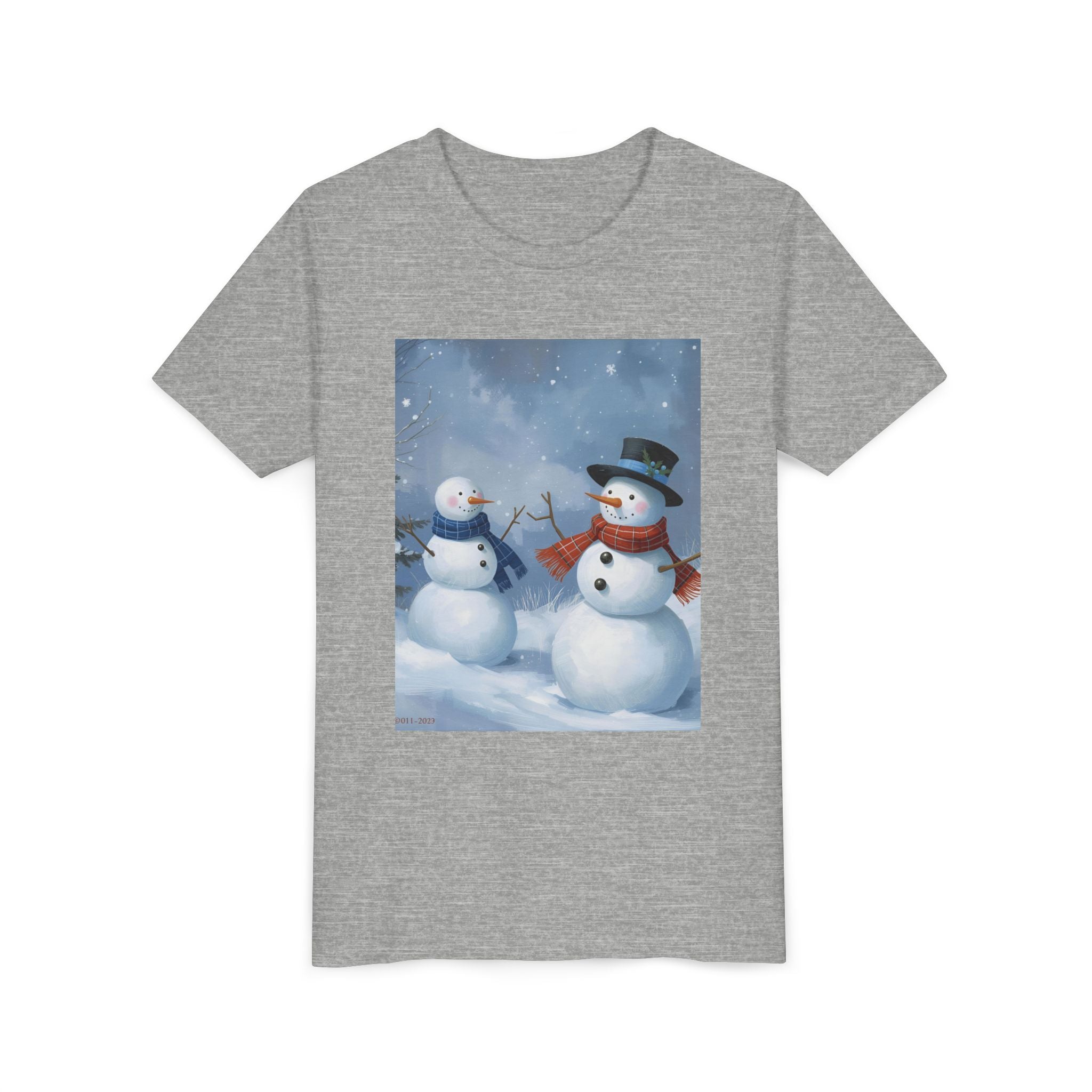 Christmas Snowman Family Youth Short Sleeve Tee