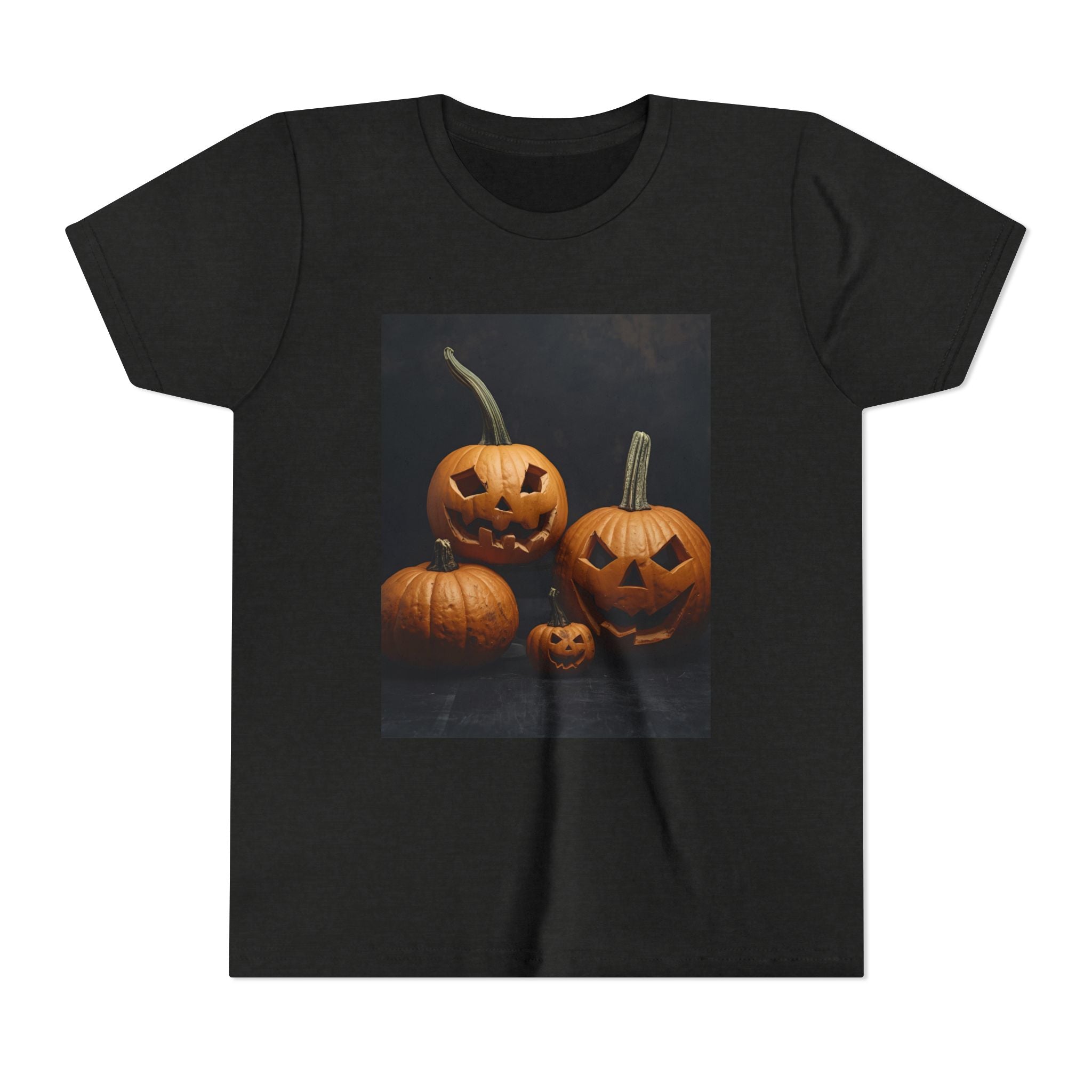 Spooky Halloween Pumpkin Youth Short Sleeve Tee