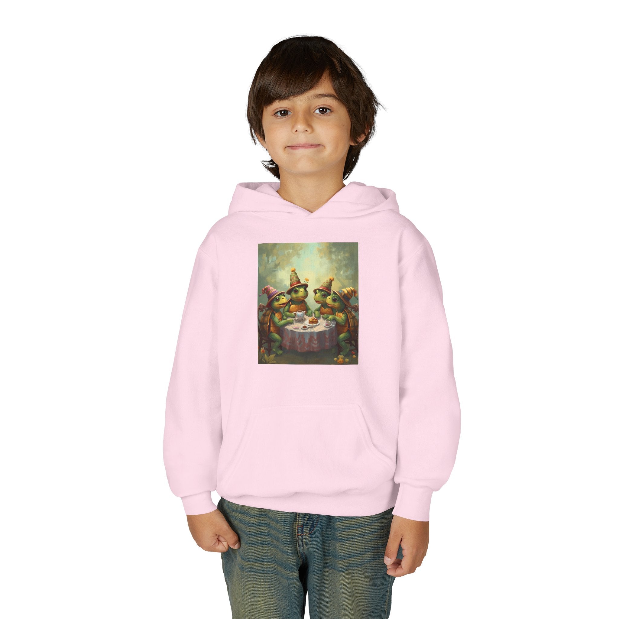 Whimsical Turtle Youth Heavy Blend Hooded Sweatshirt