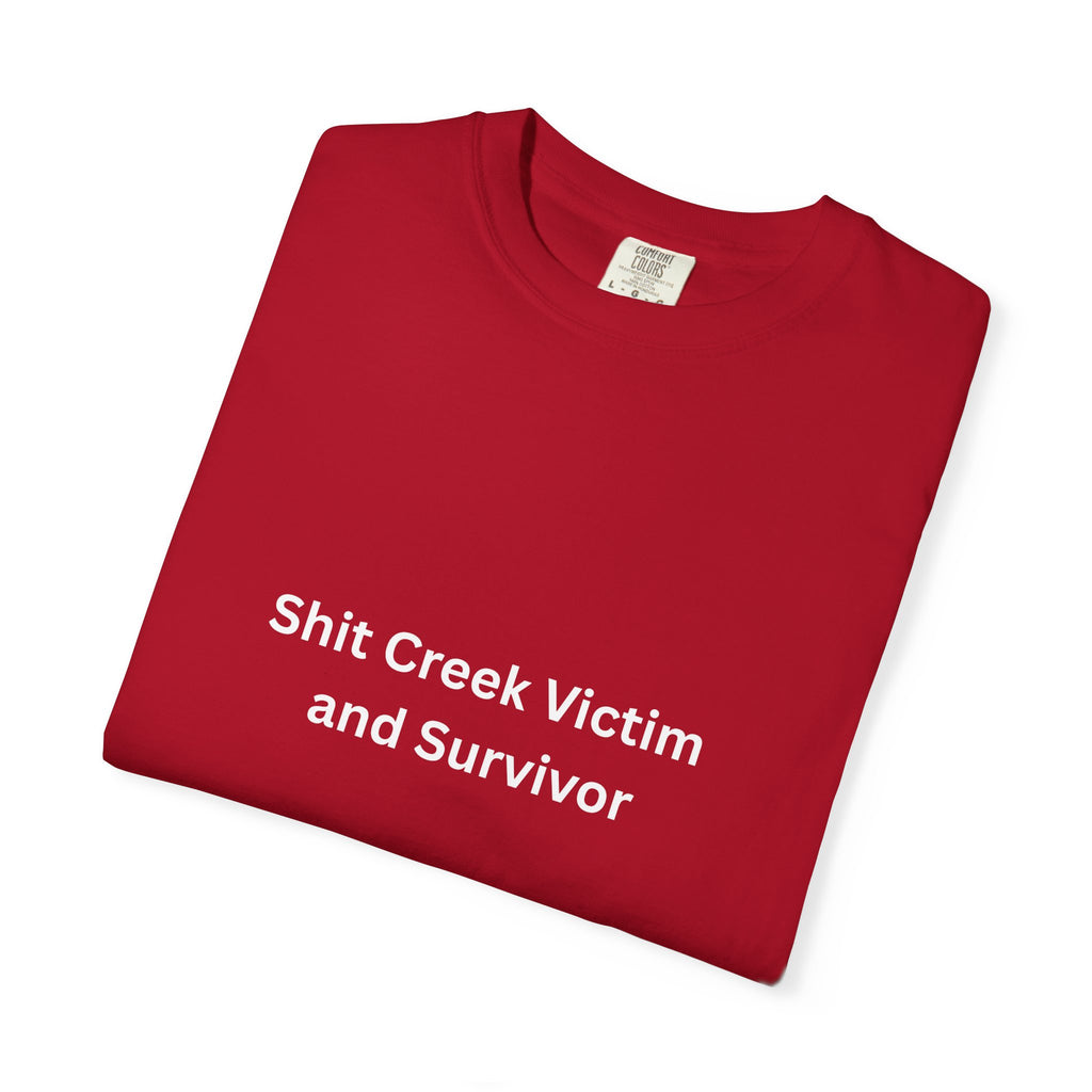 Shit Creek Survivor Garment-Dyed T-Shirt - Soft, Stylish, Perfect for Everyday Wear, Casual Outings, Gifts for Birthdays or Holidays