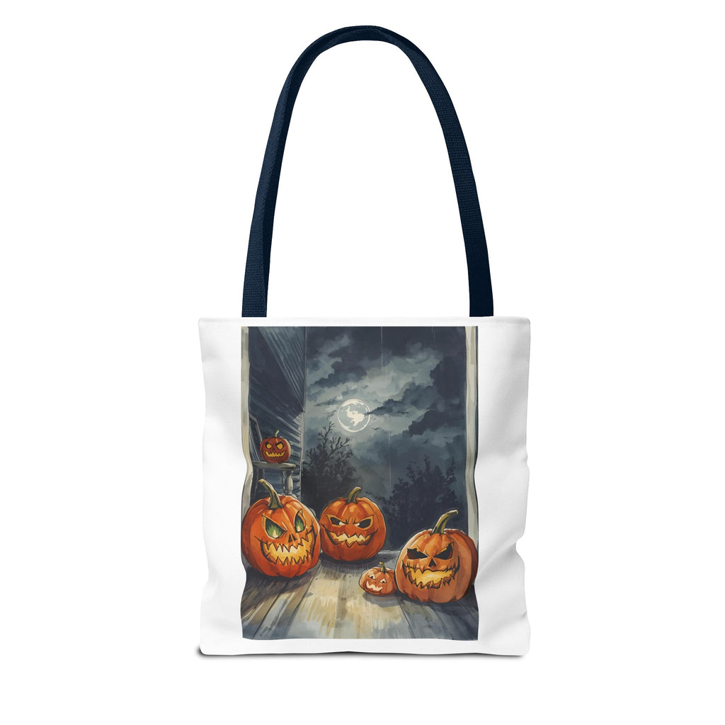 Halloween Pumpkin Tote Bag, Spooky Fall Accessories, Trick or Treat Bag, Autumn Vibes, Eco-Friendly Shopping