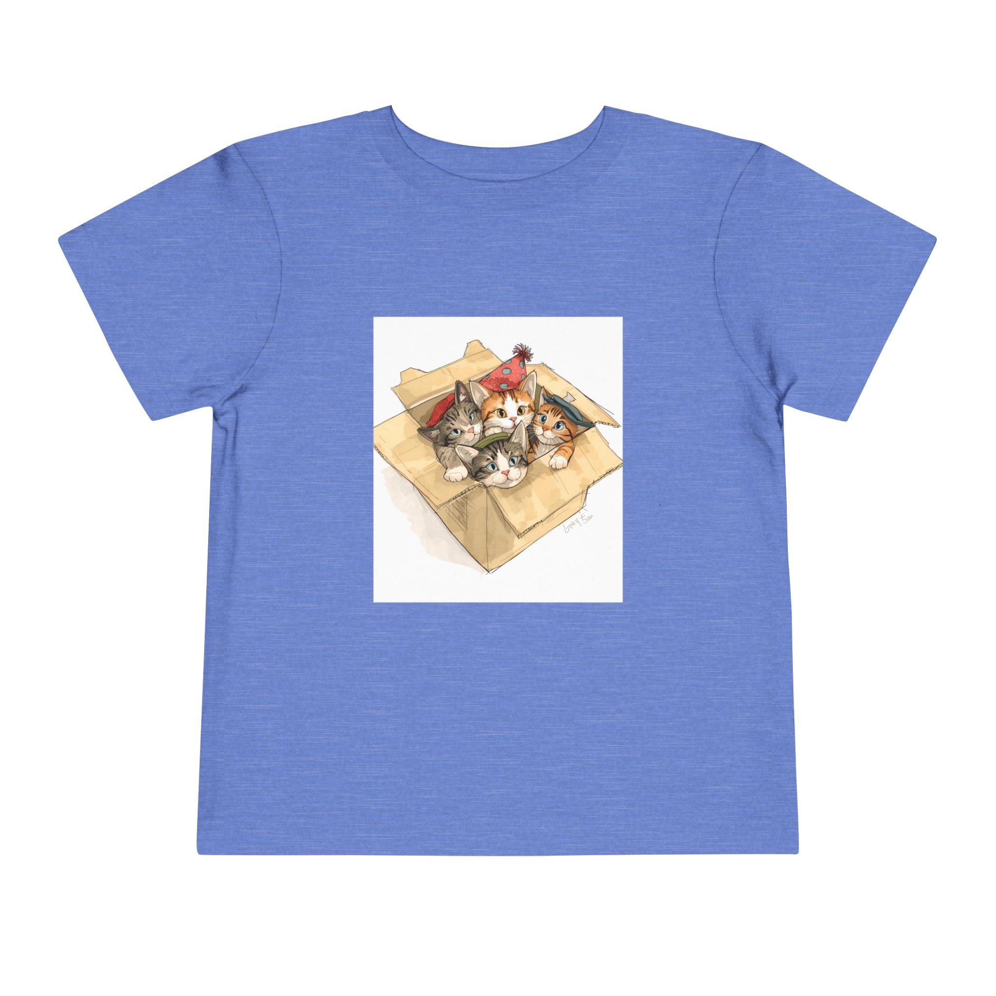 Cute Kittens In Box Toddler Short Sleeve Tee