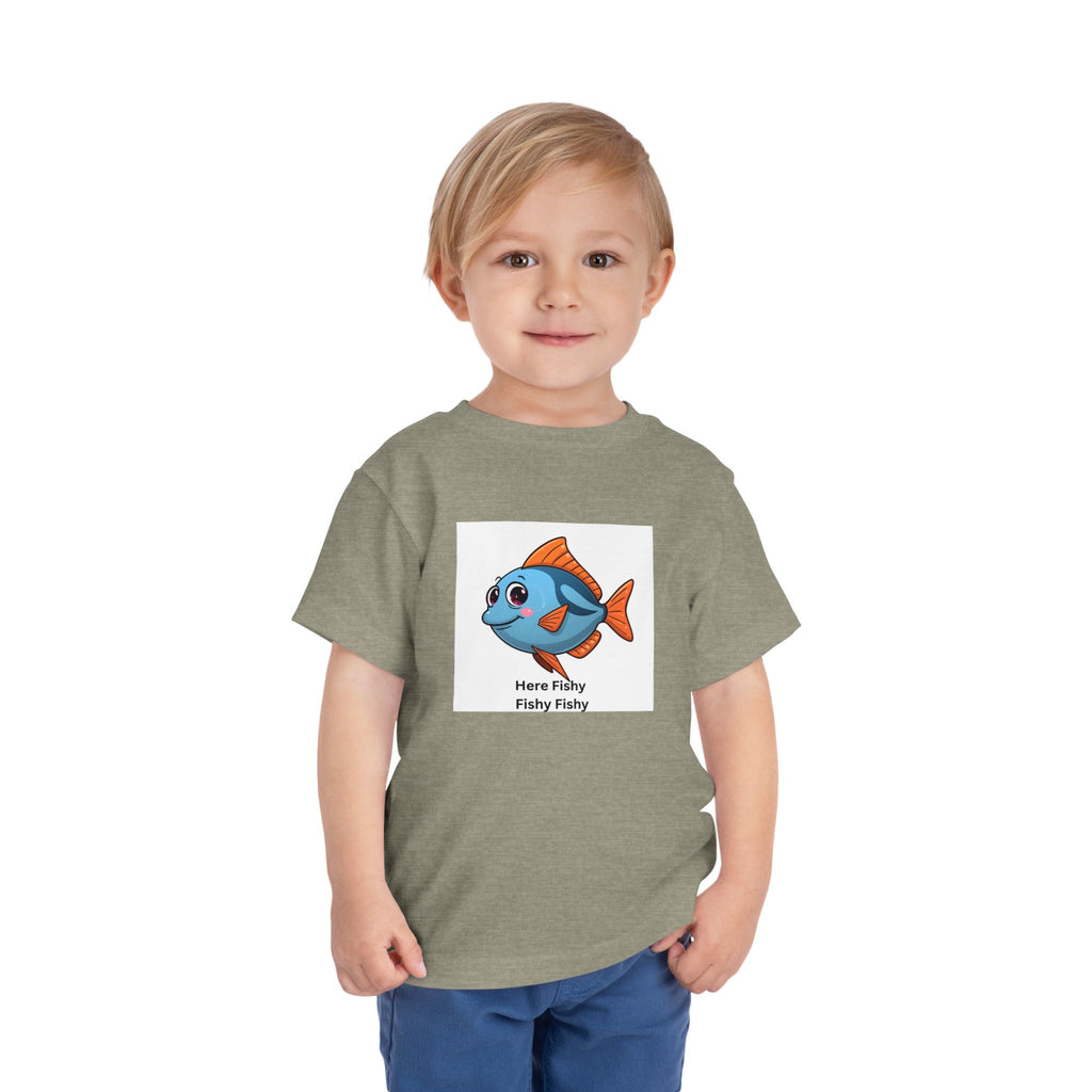 Here Fishy Fishy Fishy Toddler Short Sleeve Tee