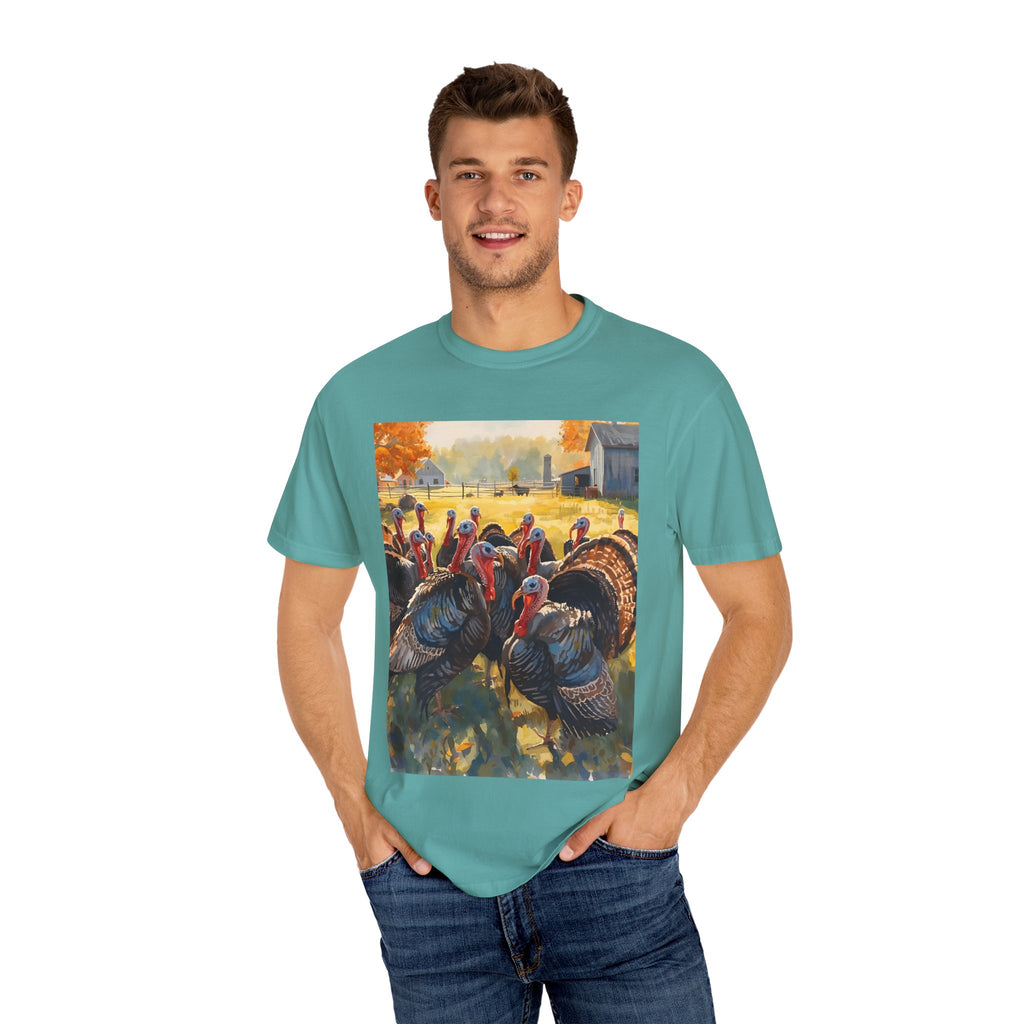 Thanksgiving Turkey T-Shirt, Unisex Holiday Shirt, Fall Apparel, Cozy Gift, Autumn Fashion