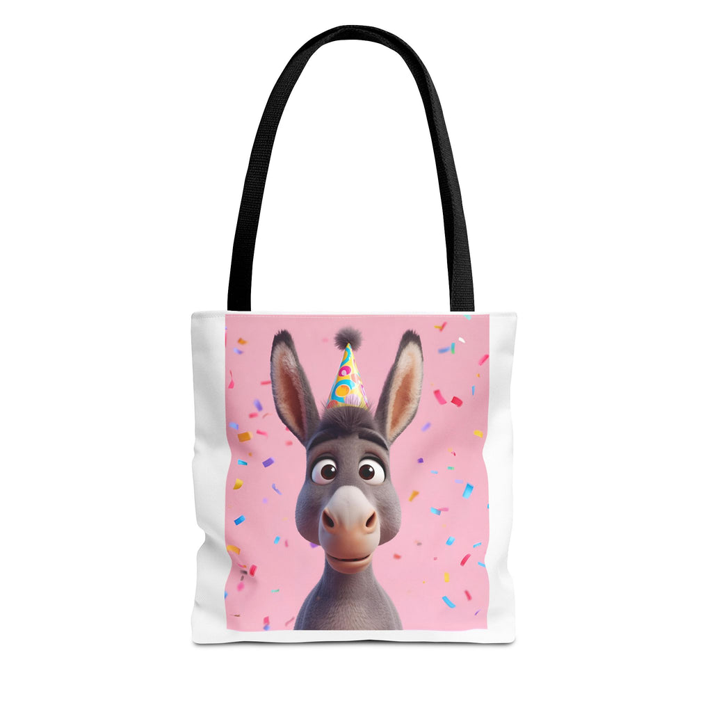 Birthday Donkey Tote Bag, Fun Party Accessory, Eco-Friendly Shopper, Cute Gift for Animal Lovers, Perfect for Birthdays and Celebrations