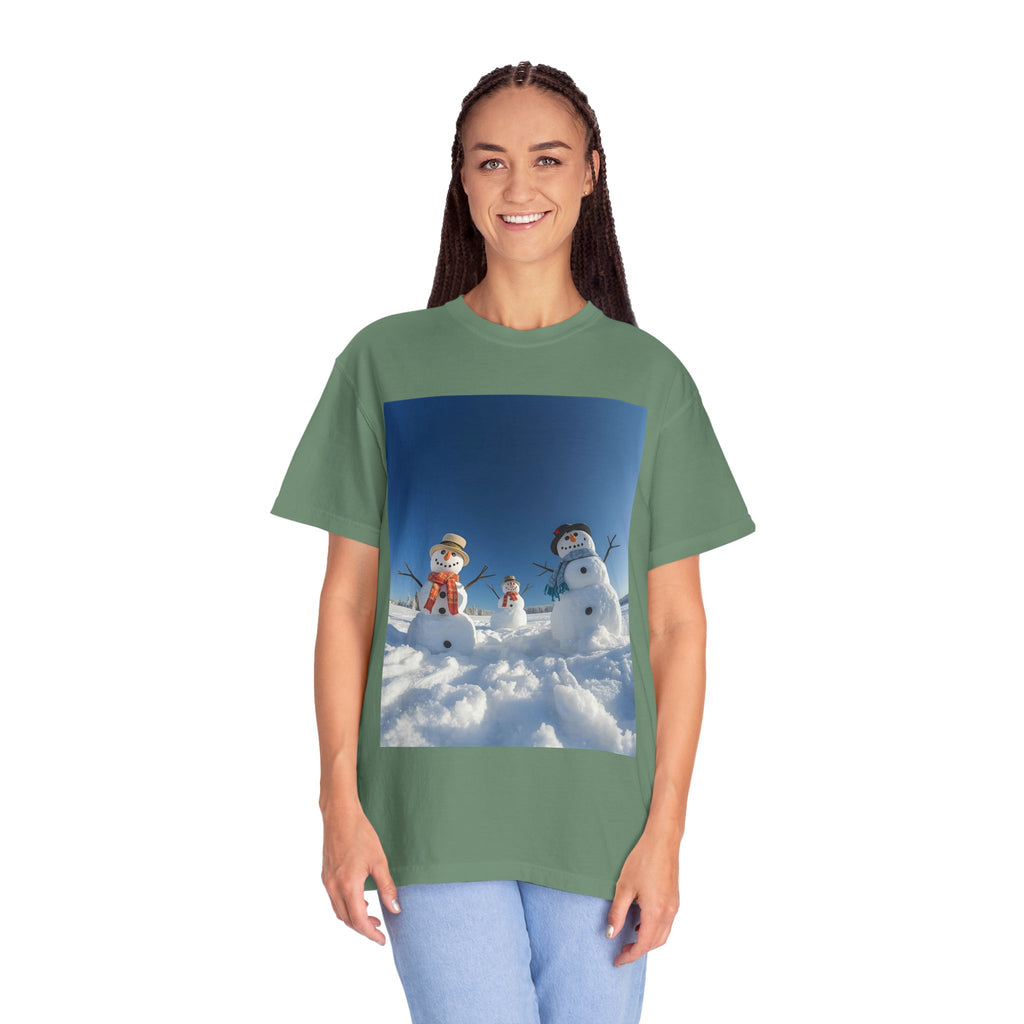 Festive Christmas Winter Wonderland Snowman T-shirt, Holiday Apparel, Christmas Gift, Unisex Tees, Cozy Winter Outfit, Family Fun