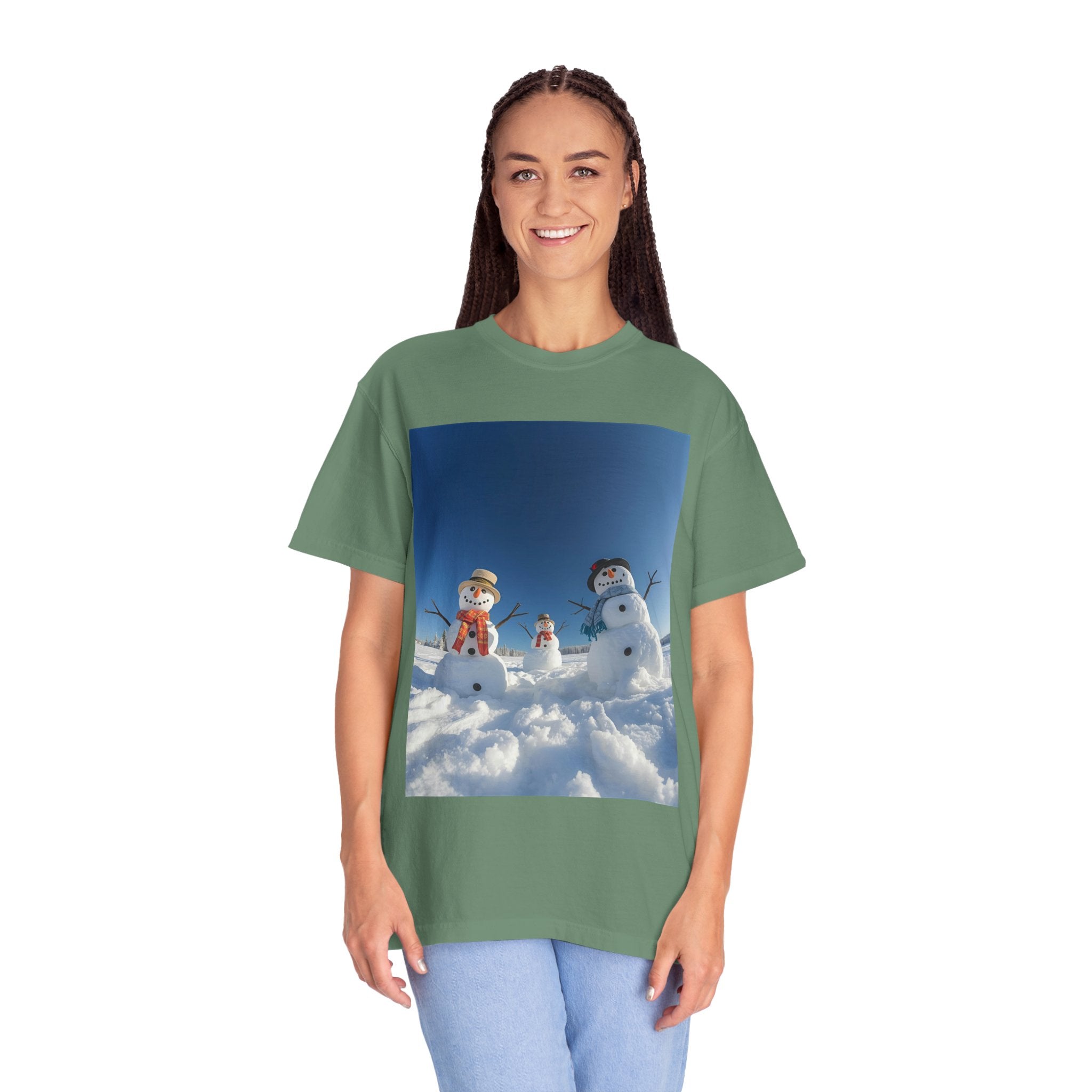 Festive Christmas Winter Wonderland Snowman T-shirt, Holiday Apparel, Christmas Gift, Unisex Tees, Cozy Winter Outfit, Family Fun