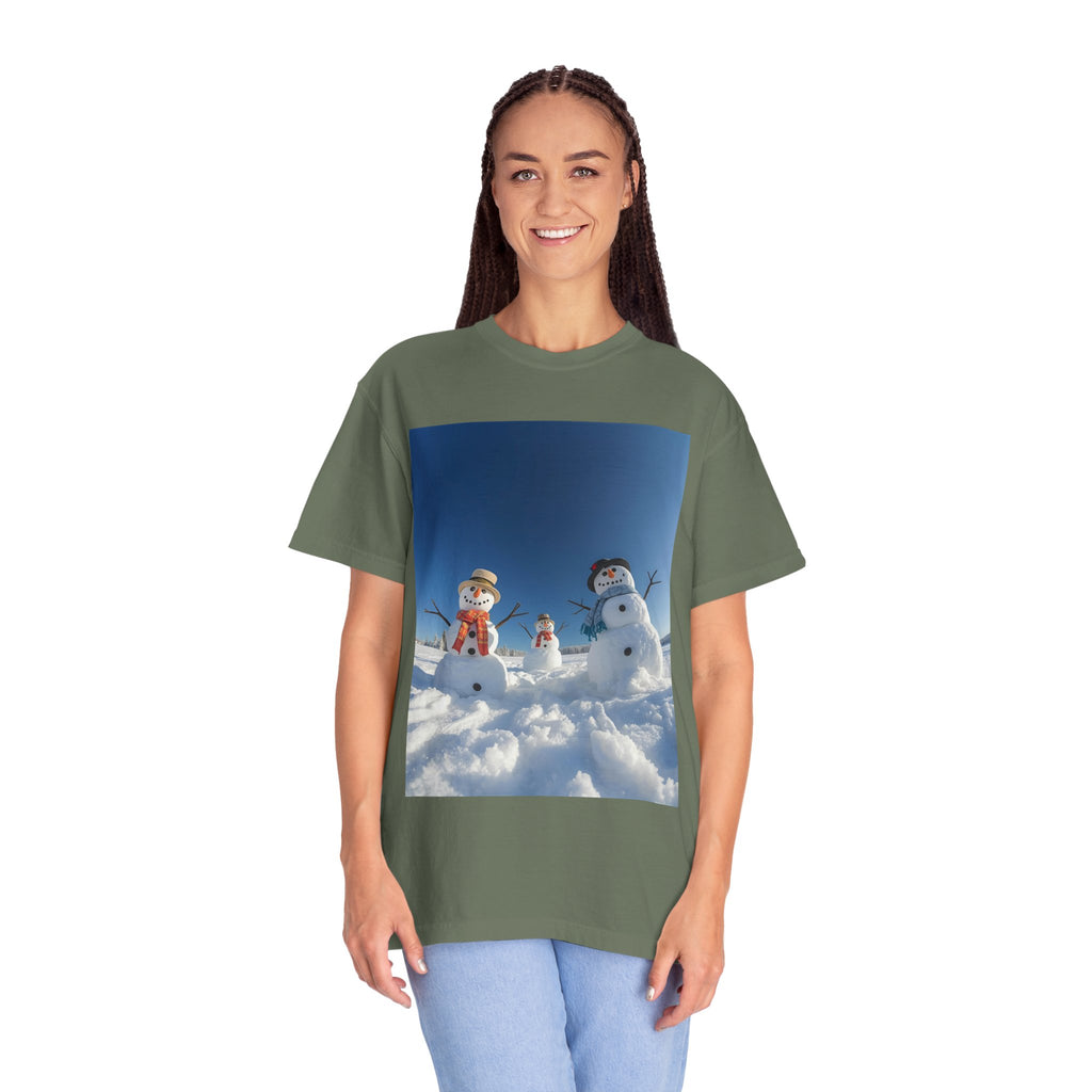 Festive Christmas Winter Wonderland Snowman T-shirt, Holiday Apparel, Christmas Gift, Unisex Tees, Cozy Winter Outfit, Family Fun