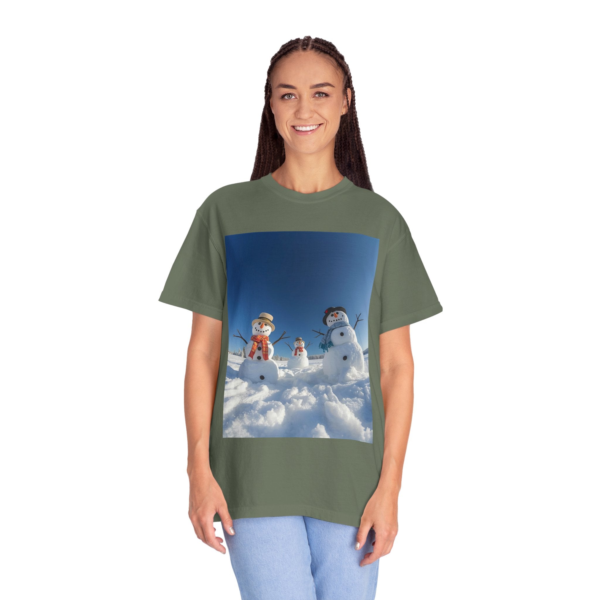 Festive Christmas Winter Wonderland Snowman T-shirt, Holiday Apparel, Christmas Gift, Unisex Tees, Cozy Winter Outfit, Family Fun