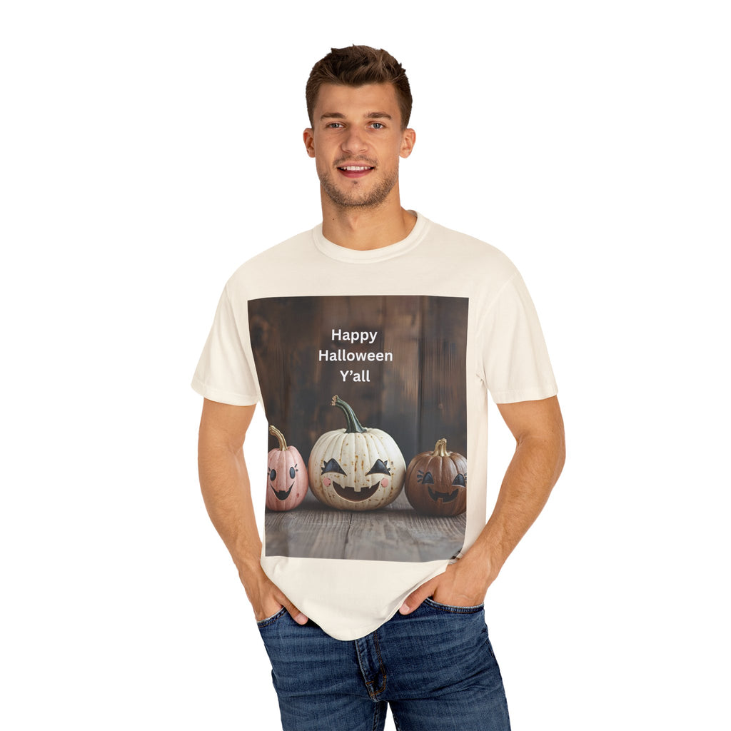 Happy Halloween Y'all T-shirt, Fall Pumpkin Tee, Unisex Halloween Apparel, Cute Halloween Gift, Autumn Wardrobe Essential