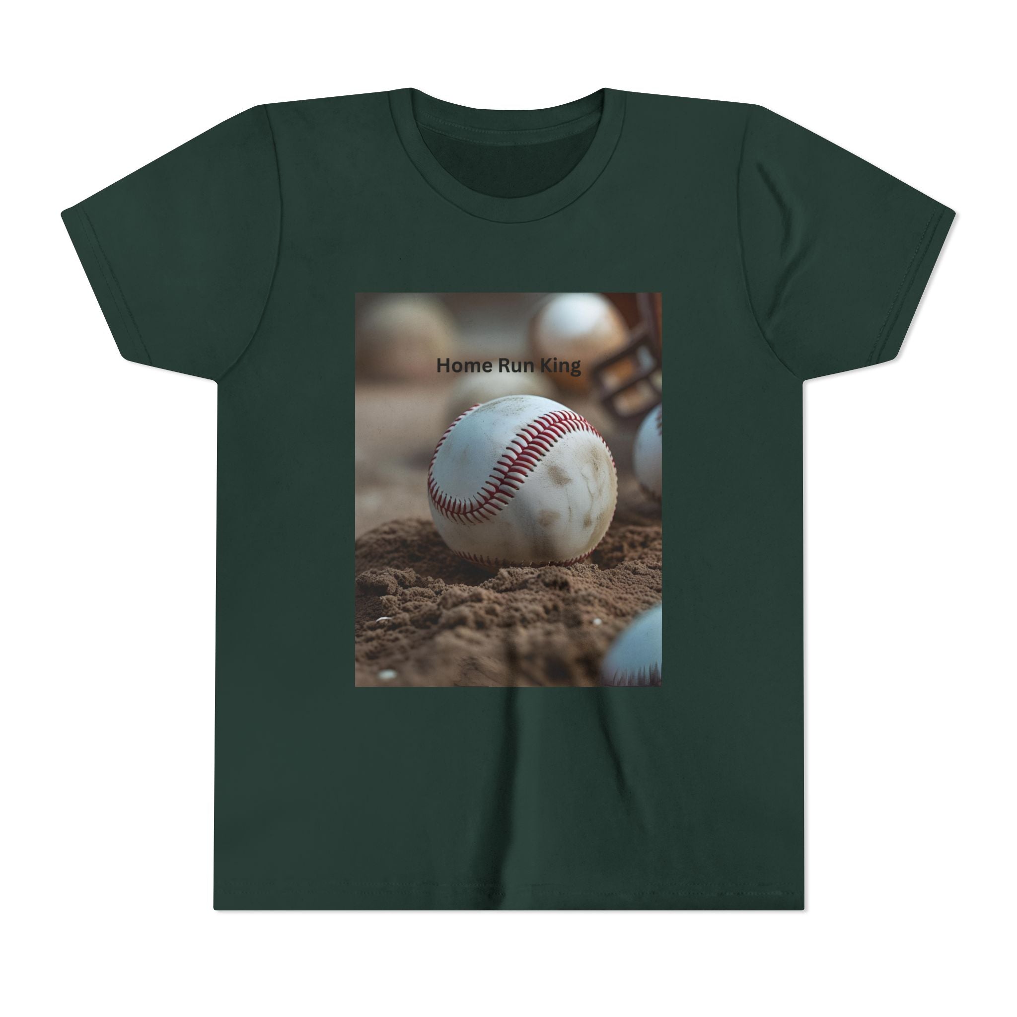 Home Run King Youth Tee, Baseball Shirt, Kids Sports Apparel, Gift for Young Athletes, Perfect for Birthdays, Sports Events, Team Spirit