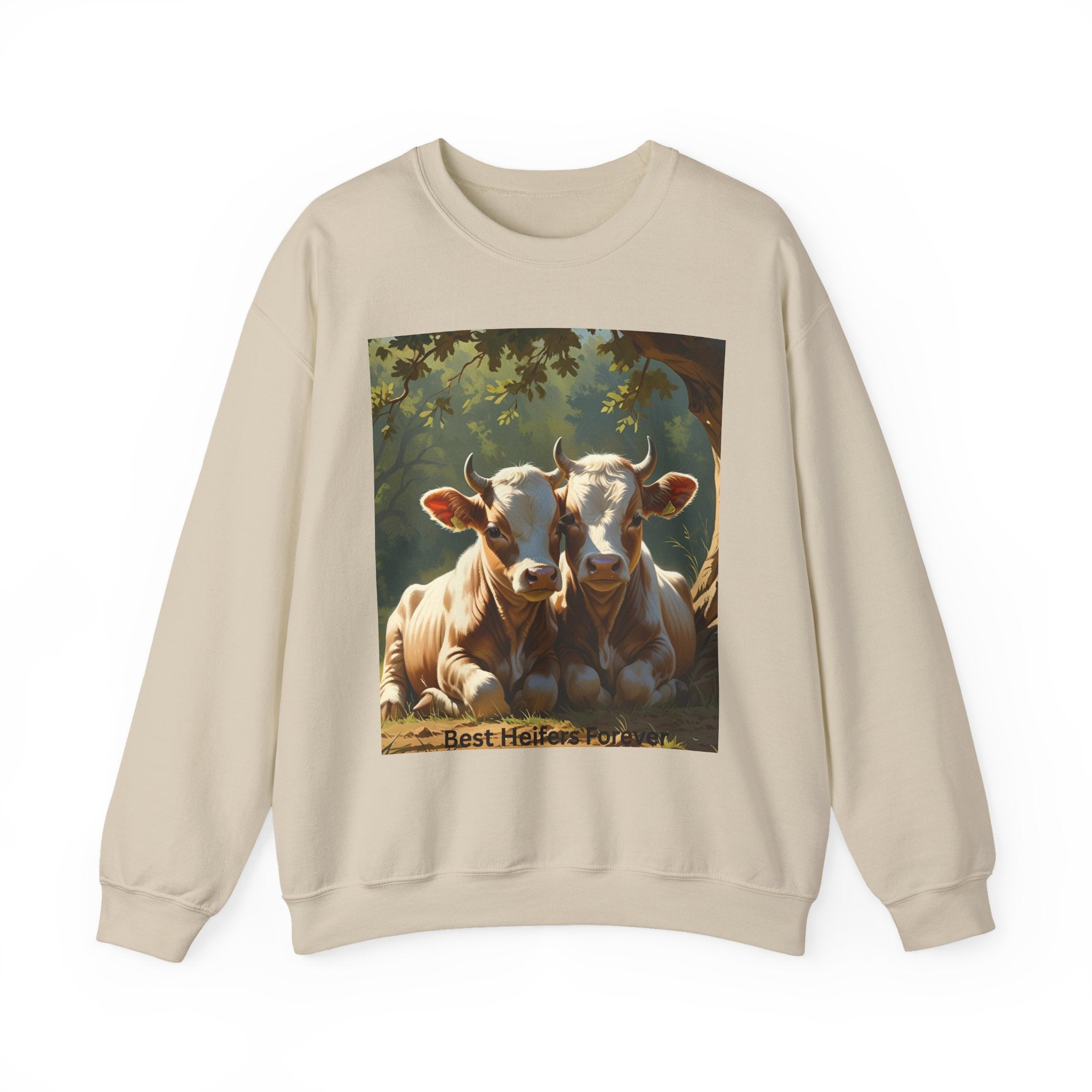 Cozy Cow Crewneck Sweatshirt, Unisex Pullover, Animal Lover Gift, Farmhouse Decor, Best Friends, Cute Sweatshirt