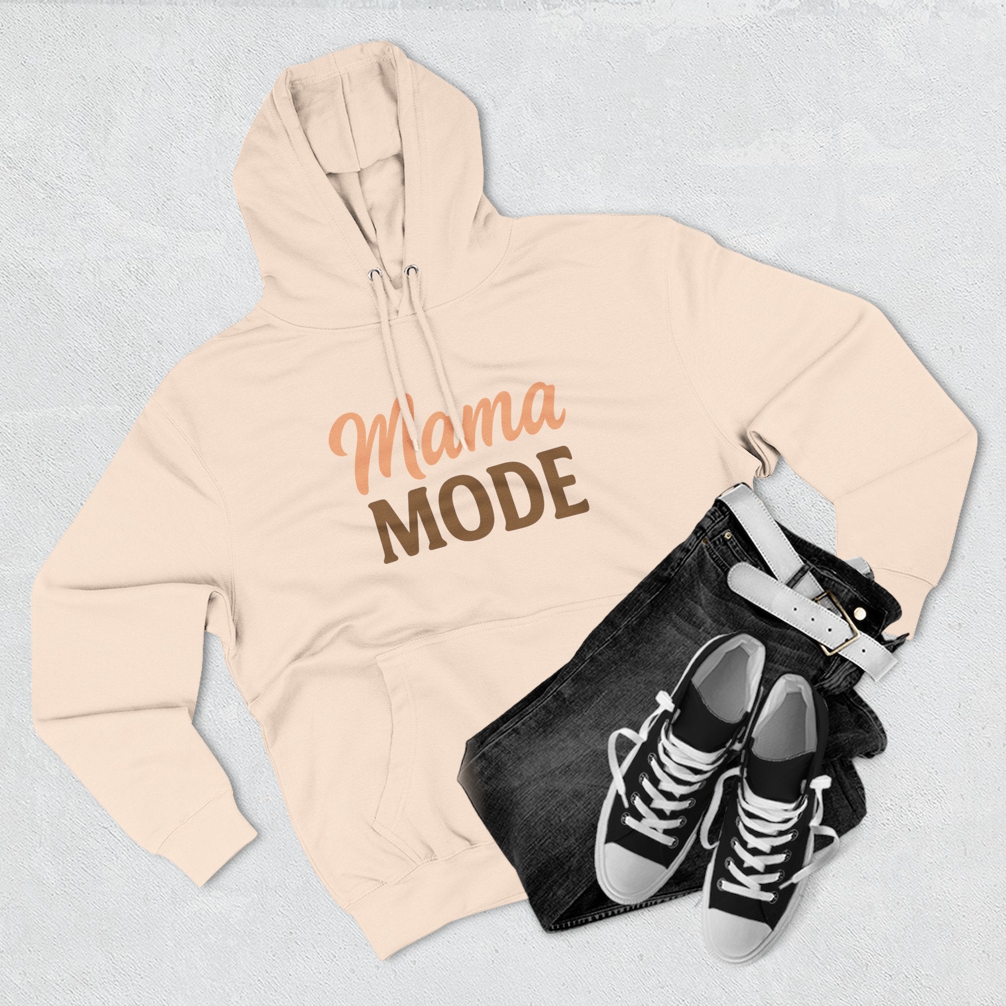 Mama Mode Hoodie — Cozy Casual Fleece Sweatshirt for Moms
