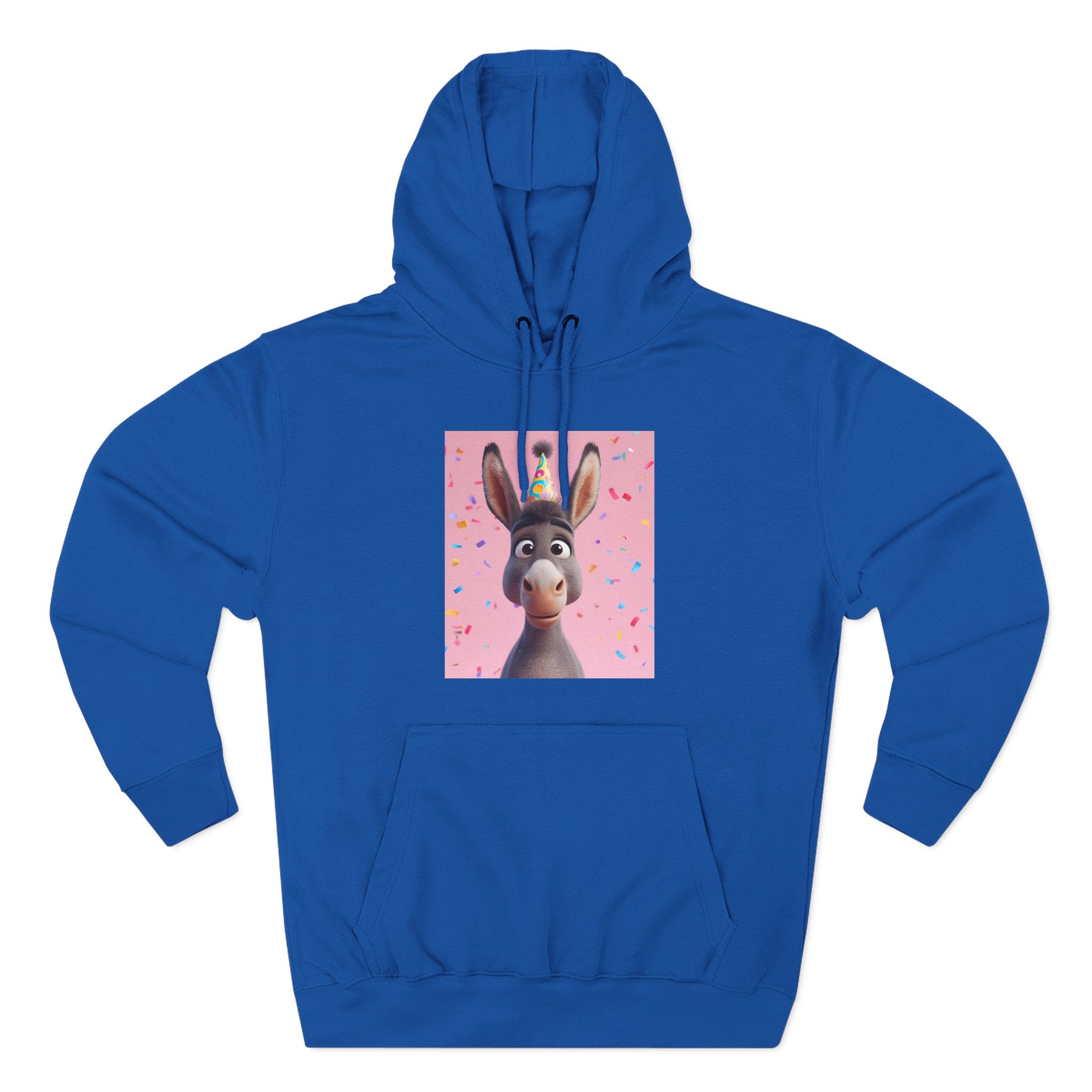 Donkey Birthday Three-Panel Fleece Hoodie