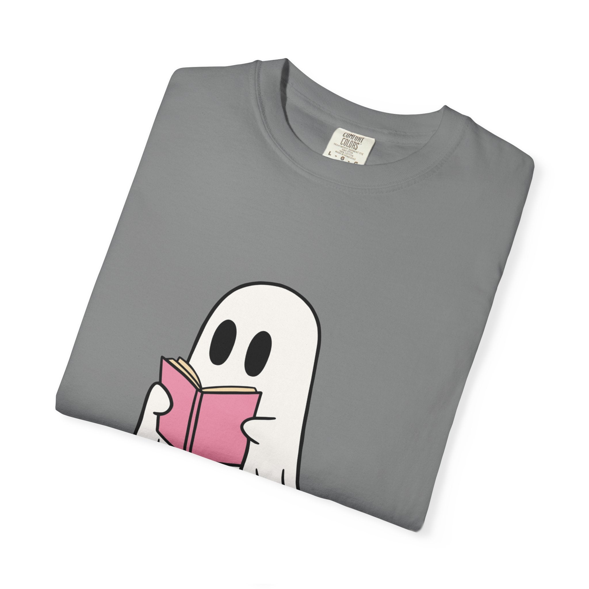 Spooky Ghost Reading T-Shirt | Unisex Halloween Tee, Cute Horror Gift, Cozy Casual Wear, Literary Costume Party, Ghost Lover Shirt