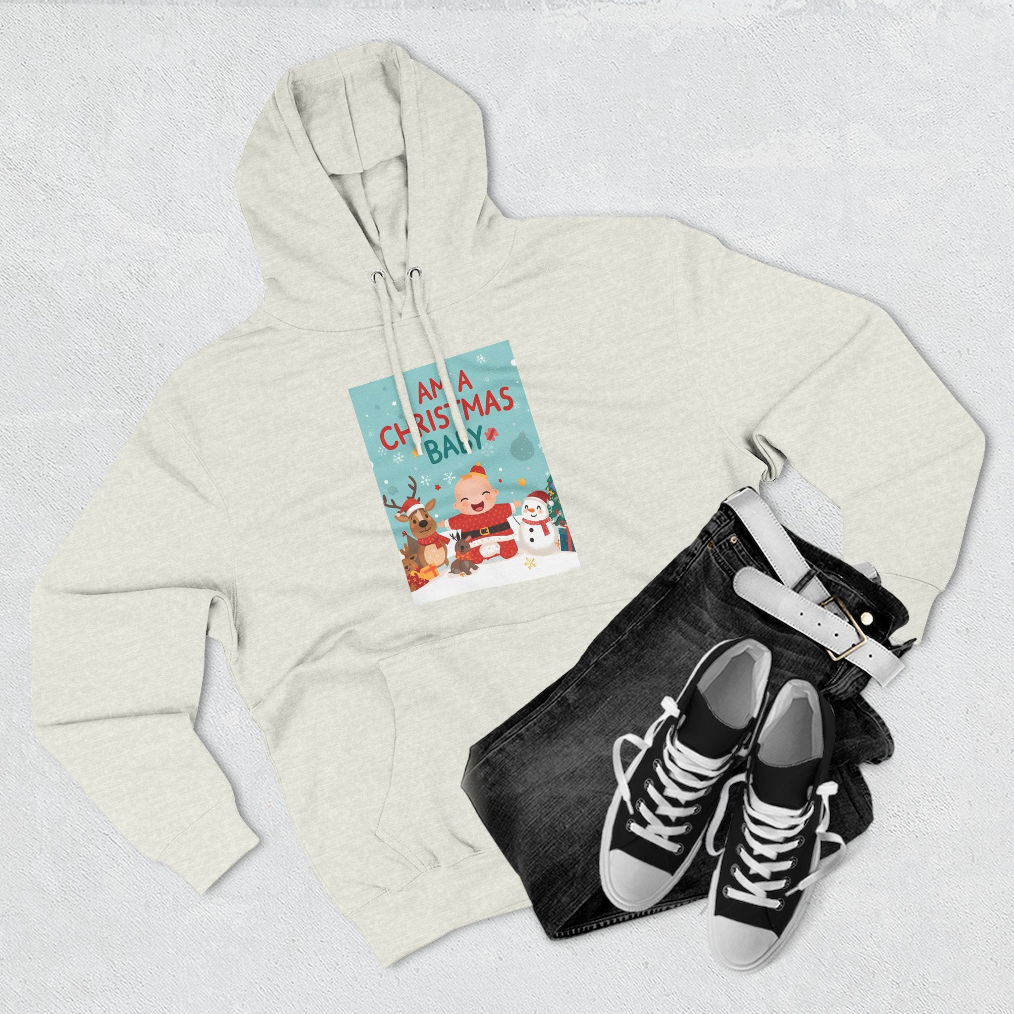 Chrstmas Three-Panel Fleece Hoodie
