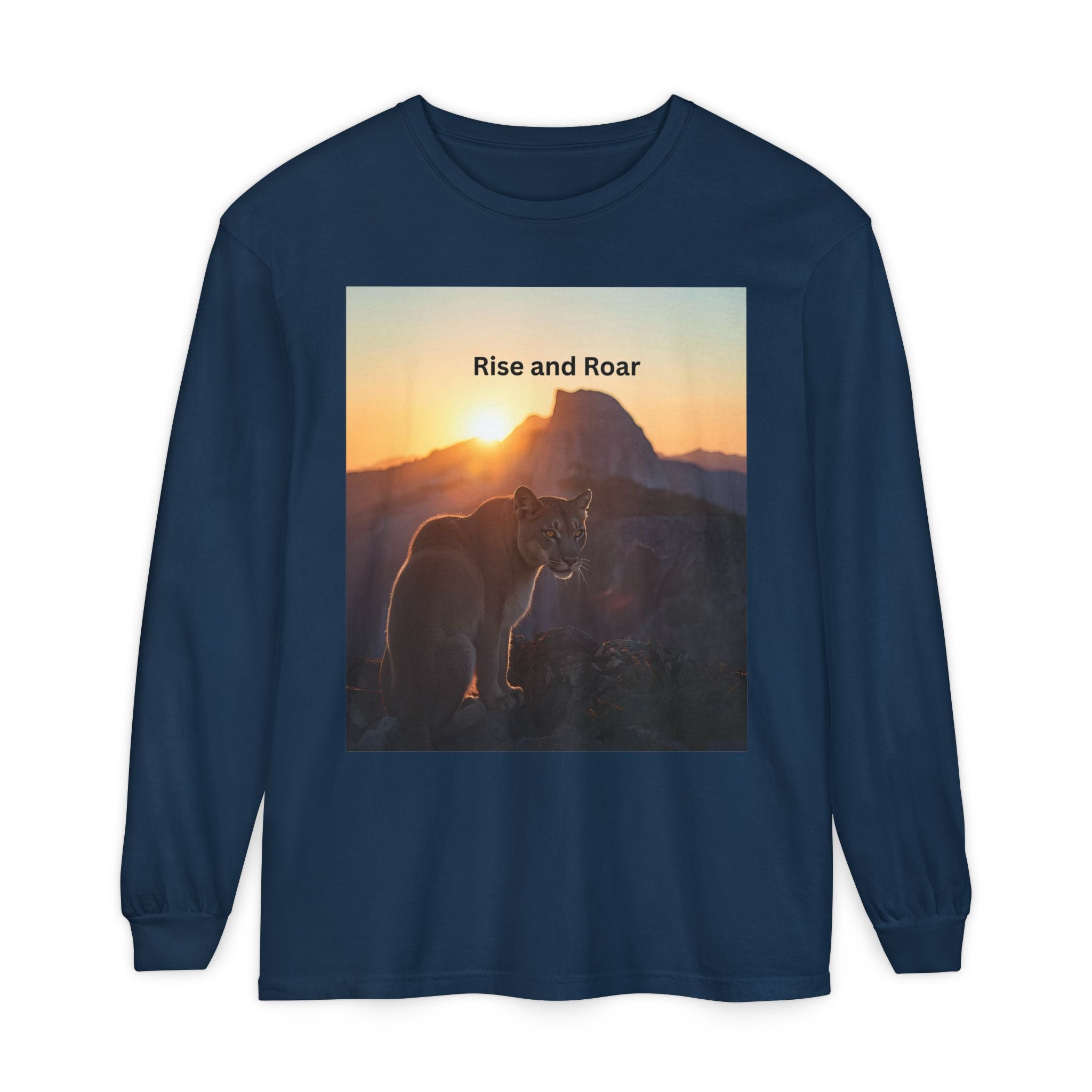 Rise And Roar Unisex Garment-dyed Long Sleeve T-Shirt