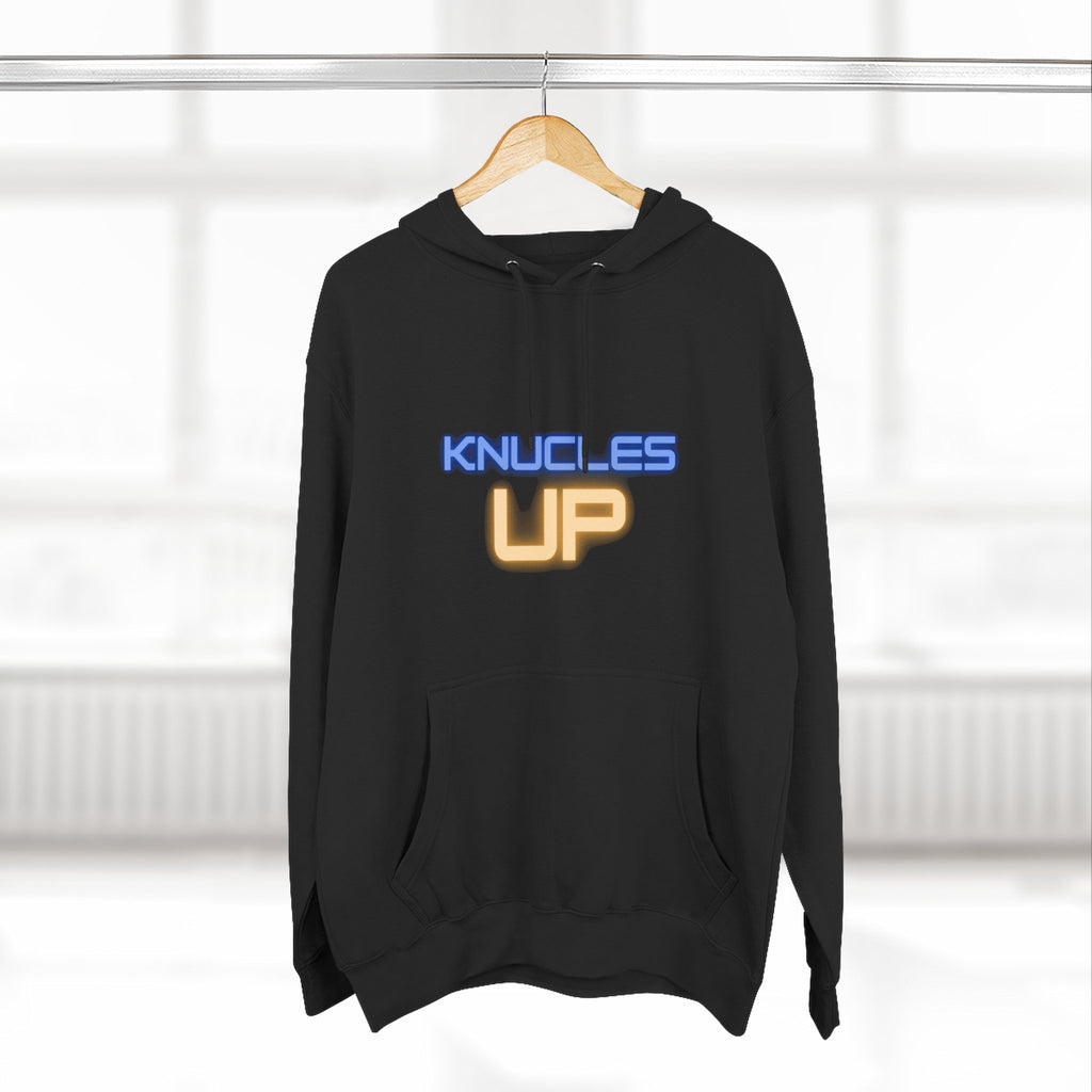 Knuckles Up Fleece Hoodie - Cozy Streetwear for Everyday Adventure, Gift for Him, Her, Cool Casual Attire, Relaxed Vibe
