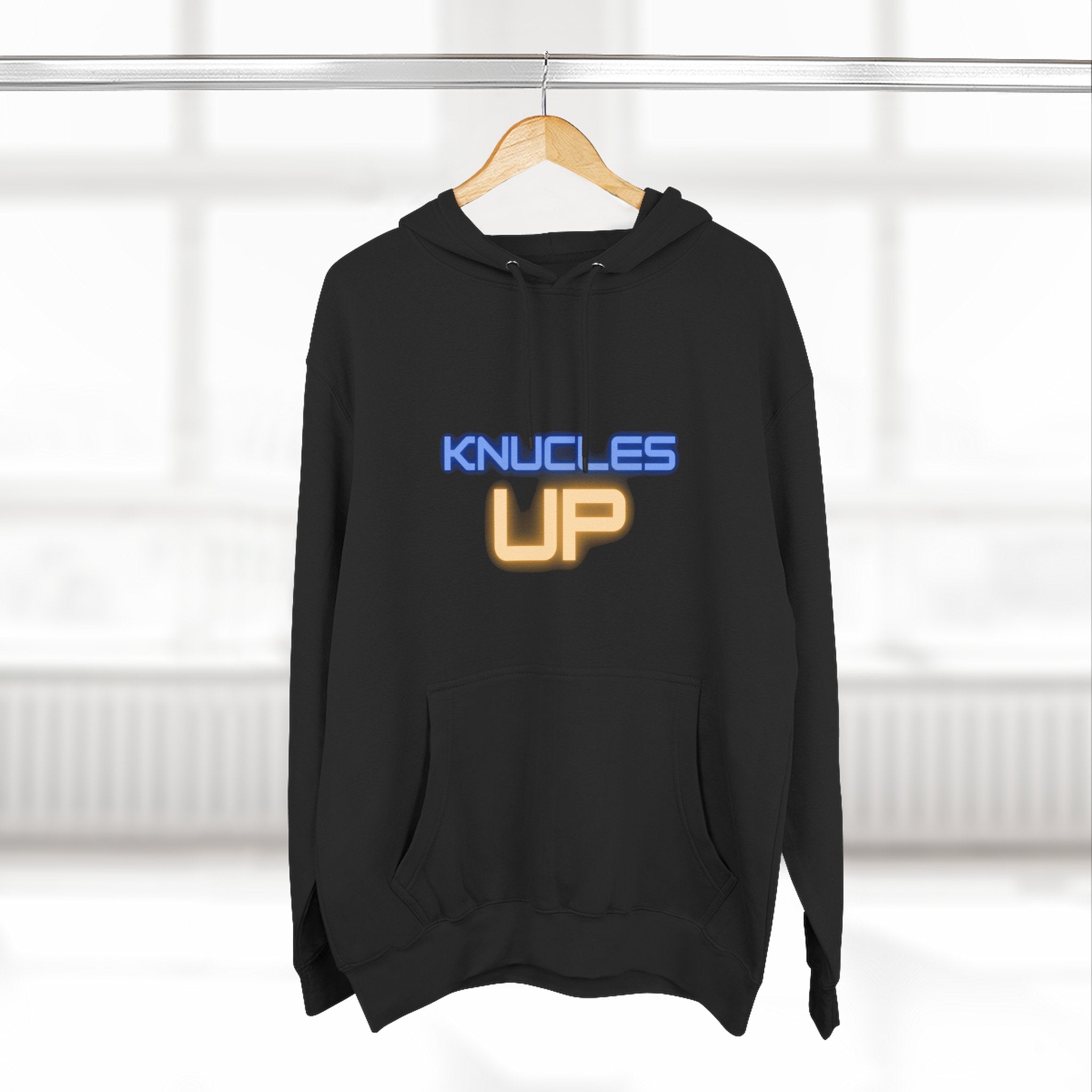 Knuckles Up Fleece Hoodie - Cozy Streetwear for Everyday Adventure, Gift for Him, Her, Cool Casual Attire, Relaxed Vibe