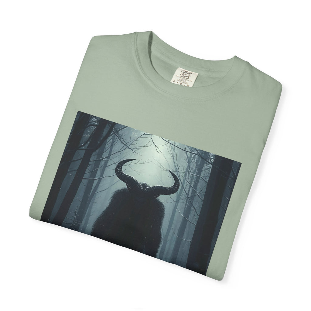 Spooky Forest Creature T-Shirt | Unisex Garment-Dyed Tee | Nature Lover Apparel, Graphic Tee, Gift for Him, Outdoor Adventure Wear