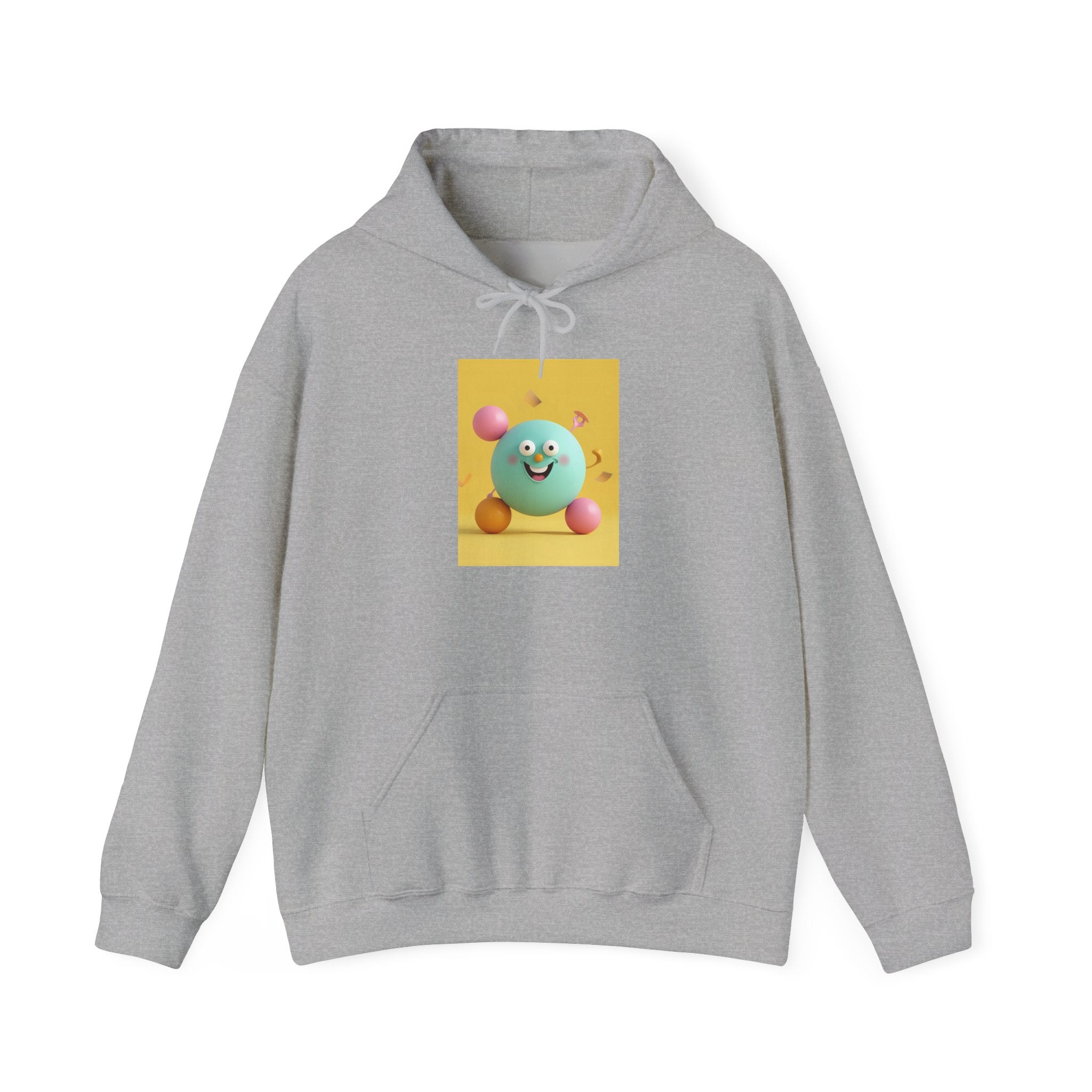 Playful Colorful Character Hooded Sweatshirt | Cute Unisex Pullover for Every Occasion, Cozy Hooded Top, Fun Gift, Casual Style