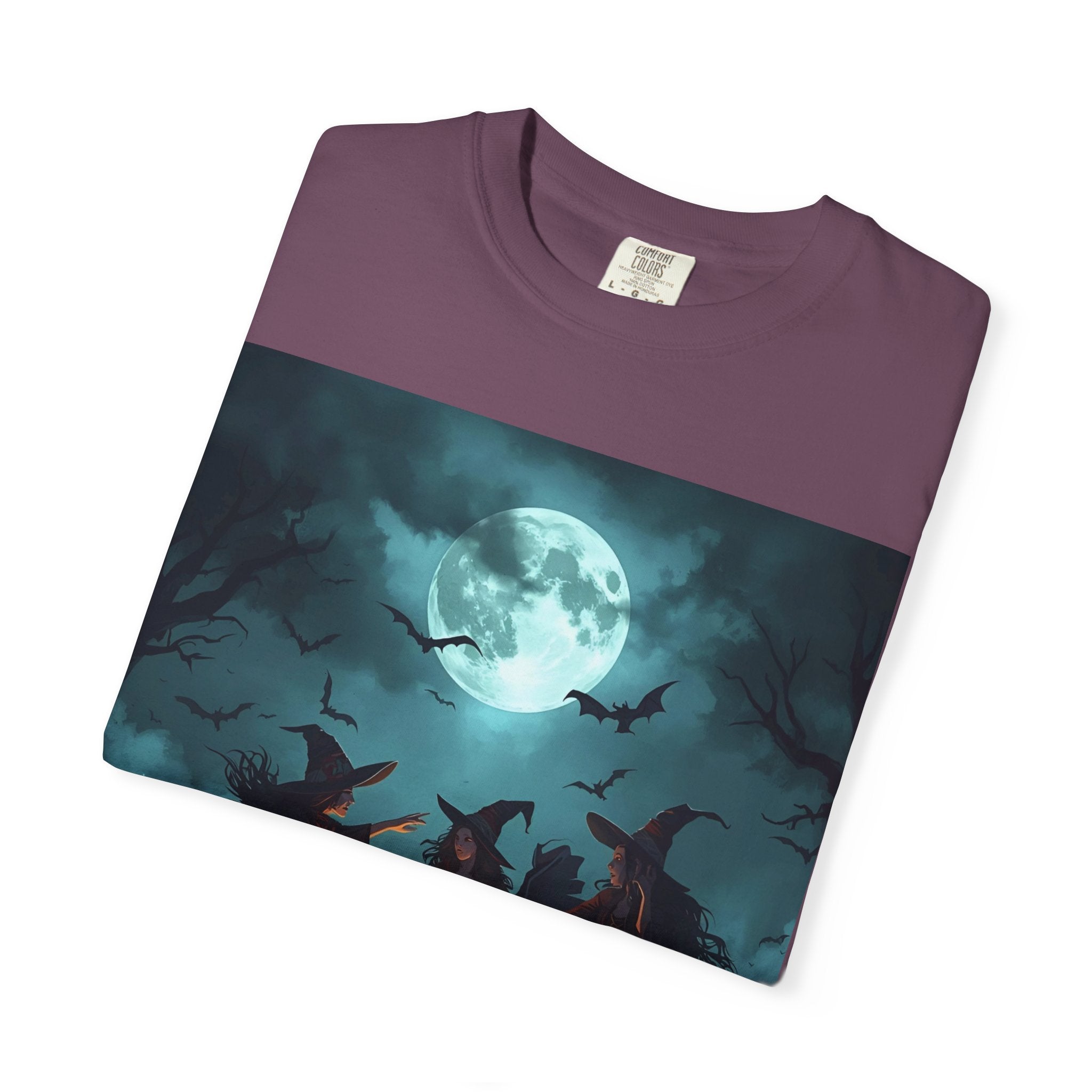 Spooky Halloween Full Moon T-Shirt - Spooky Halloween Top for Fall Celebrations, Casual Wear, Gift for Witches, Unisex Tee, Festive Graphic Shirt