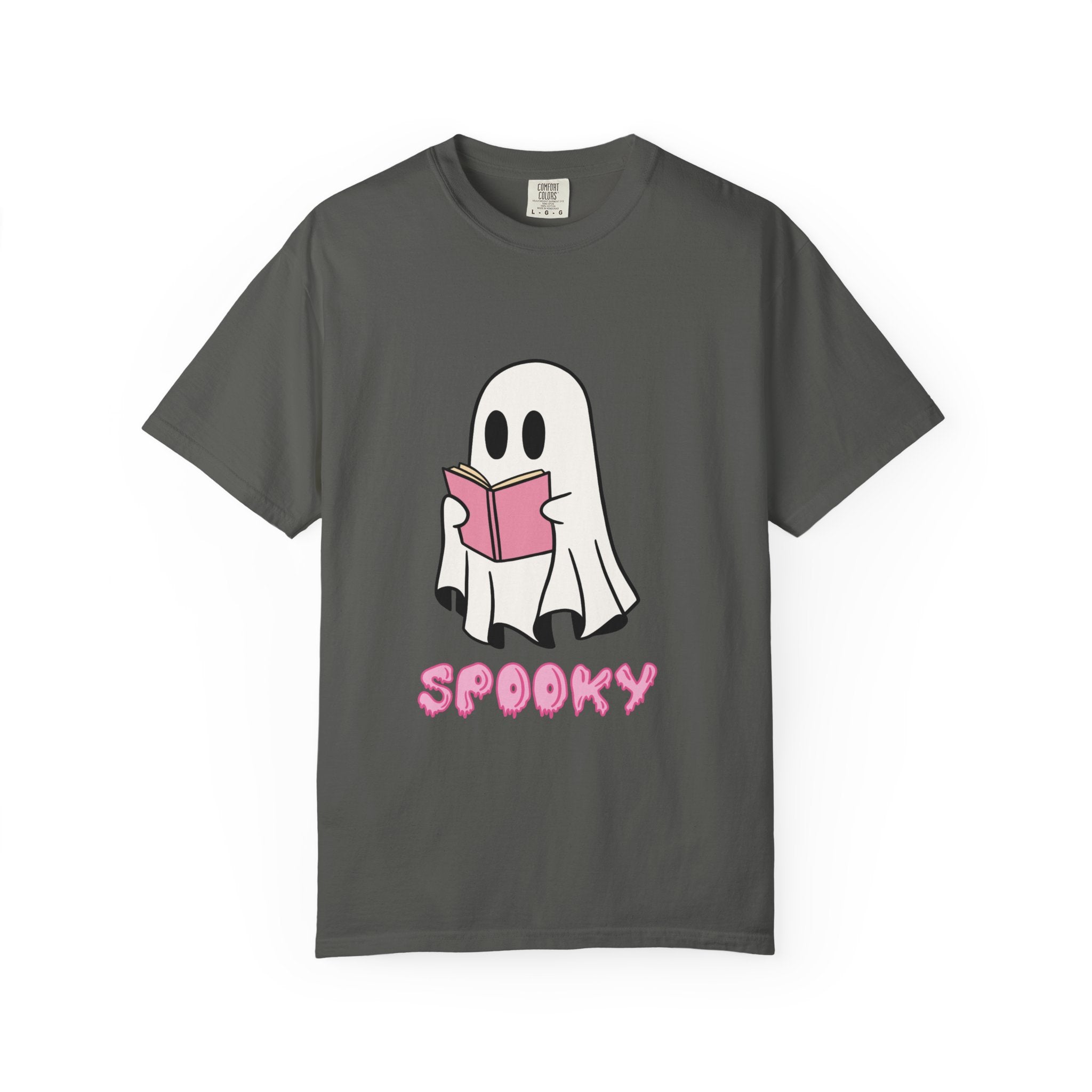 Spooky Ghost Reading T-Shirt | Unisex Halloween Tee, Cute Horror Gift, Cozy Casual Wear, Literary Costume Party, Ghost Lover Shirt