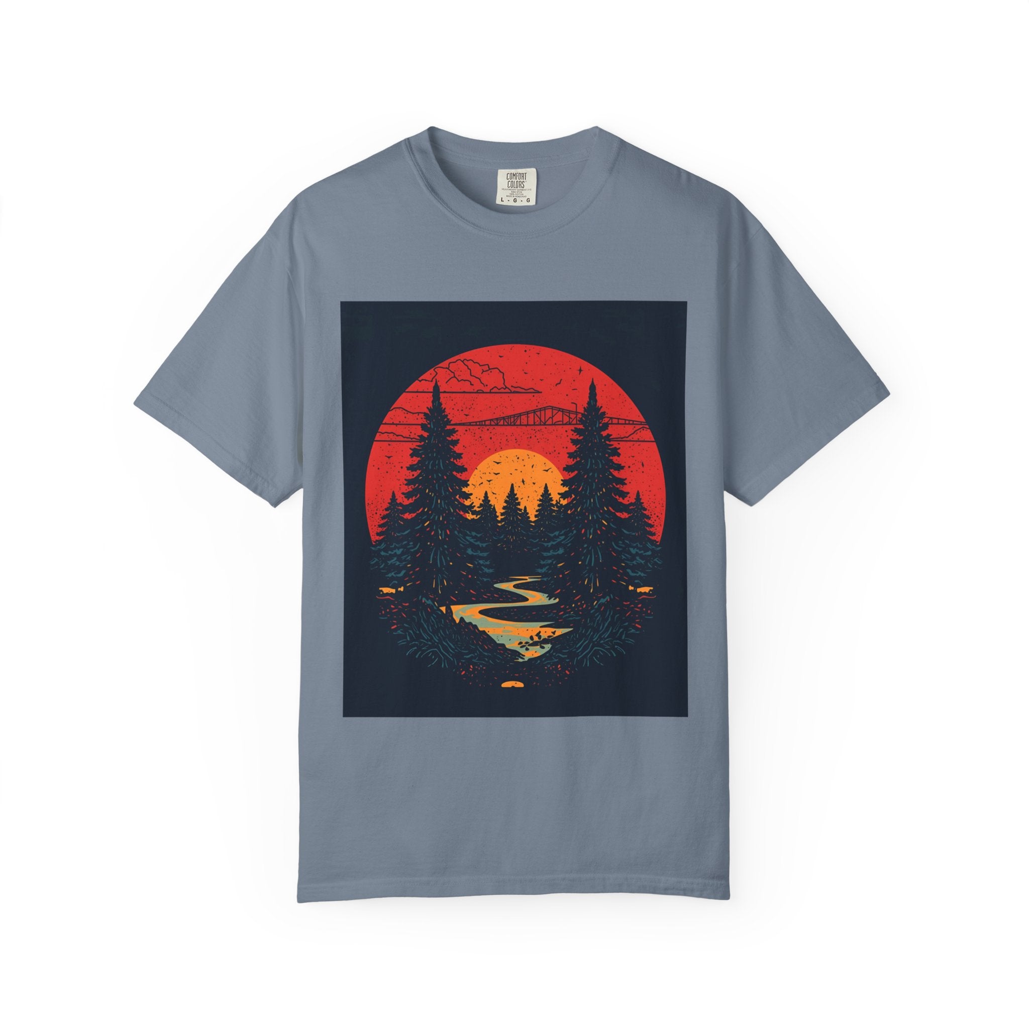 Nature Sunset Unisex T-shirt, Outdoor Adventure Tee, Camping Shirt, Hiking Gear, Mens and Womens Apparel