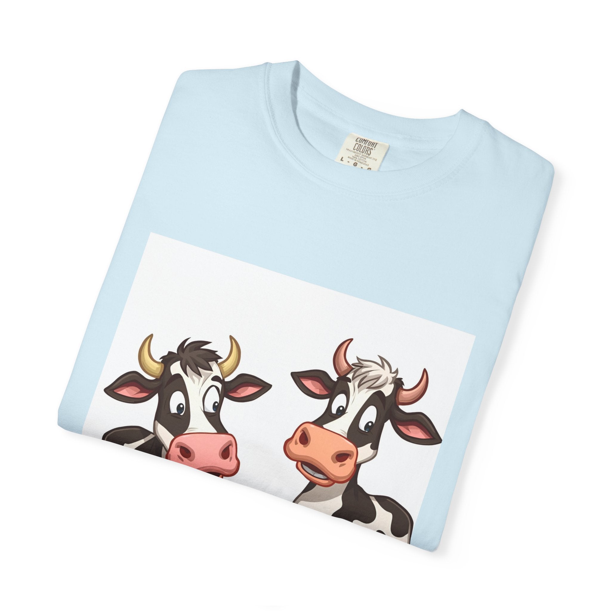 Cute Cows Unisex T-Shirt, Cute Cow Graphic Tee, Animal Lover Gift, Casual Wear, Birthday Present, Fun Farm Shirt