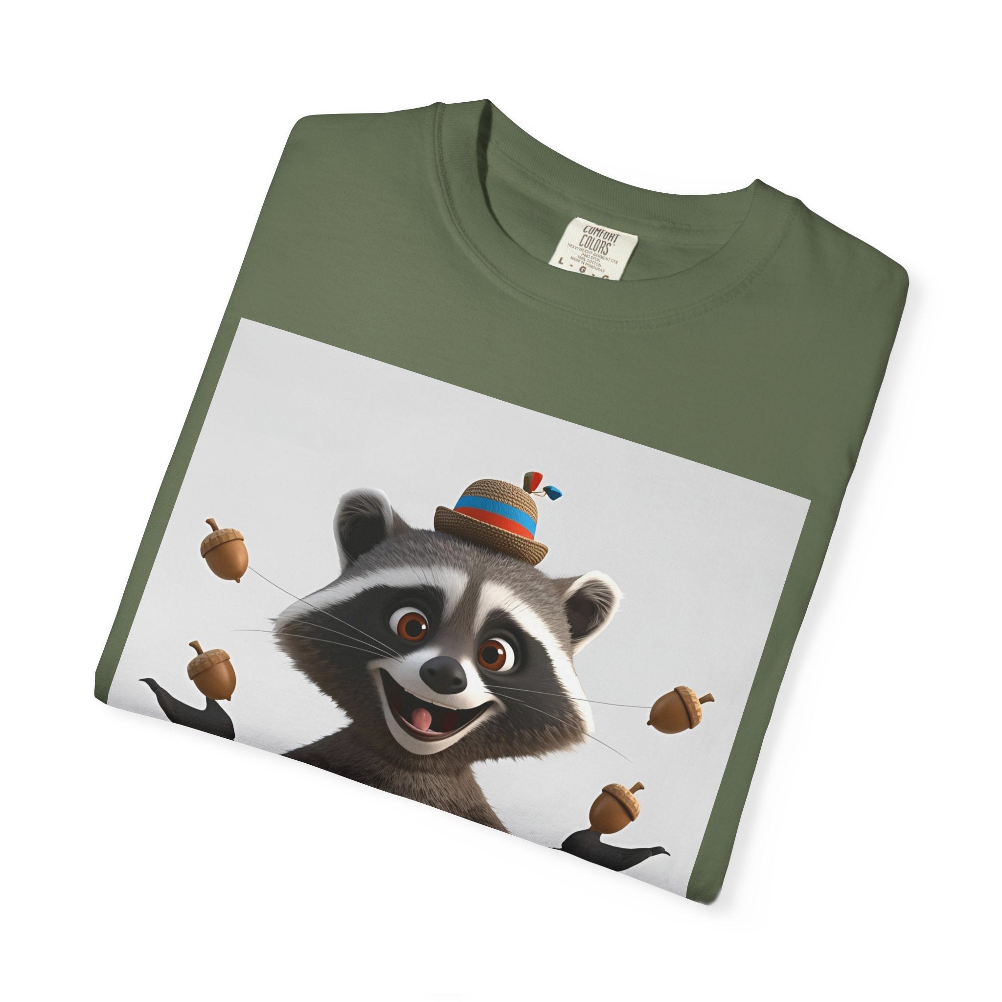 Whimsical Raccoon T-Shirt, Unisex Graphic Tee, Cute Animal Shirt, Fun Gift for Kids and Adults, Quirky Nature Lover Apparel, Party Wear