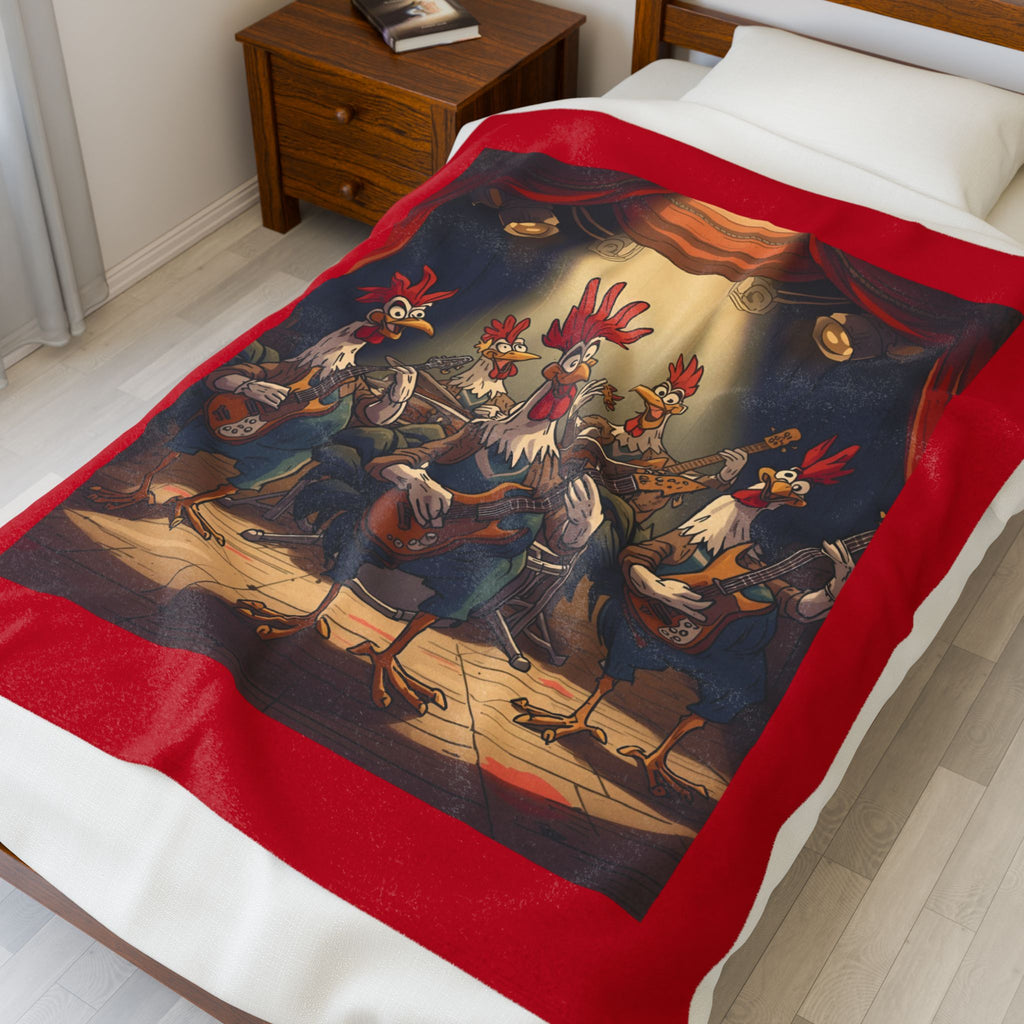 Chicken Funny Velveteen Plush Blanket