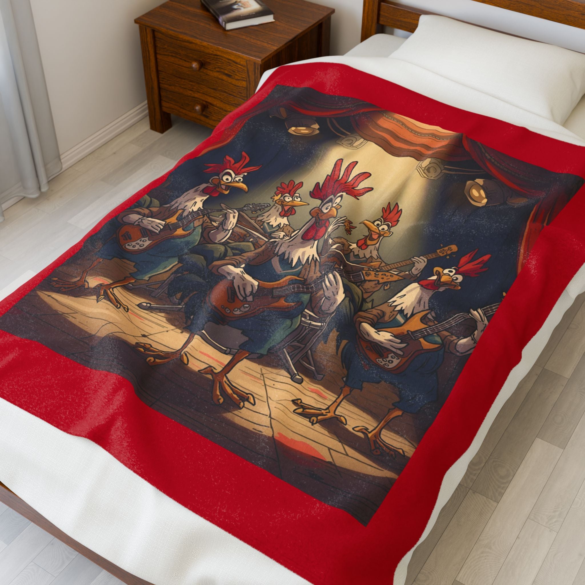 Chicken Funny Velveteen Plush Blanket