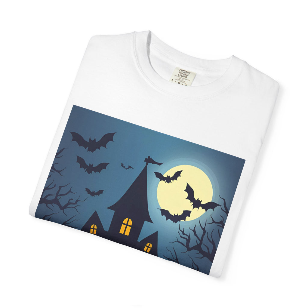 Haunted House T-Shirt, Spooky Halloween Tee, Unisex Shirt, Fall Apparel, Ghostly Graphic Tee, October Celebration Outfit