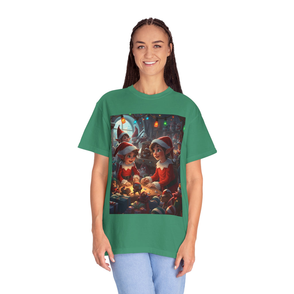 Festive Christmas Elf T-Shirt, Holiday Gift, Unisex Tee, Seasonal Wear, Family Celebration, Santa Theme