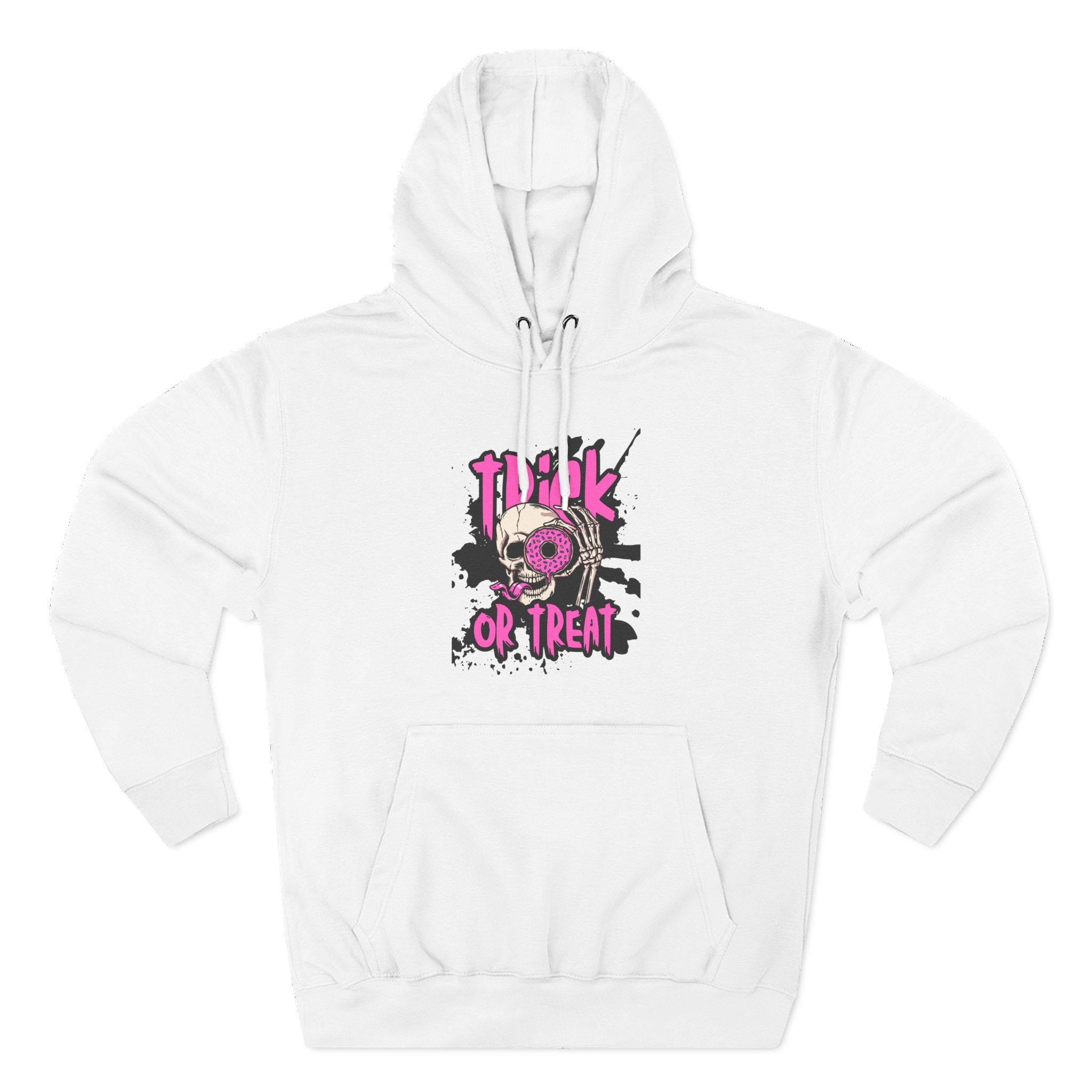 Trick Or Treat Skull Three-Panel Fleece Hoodie