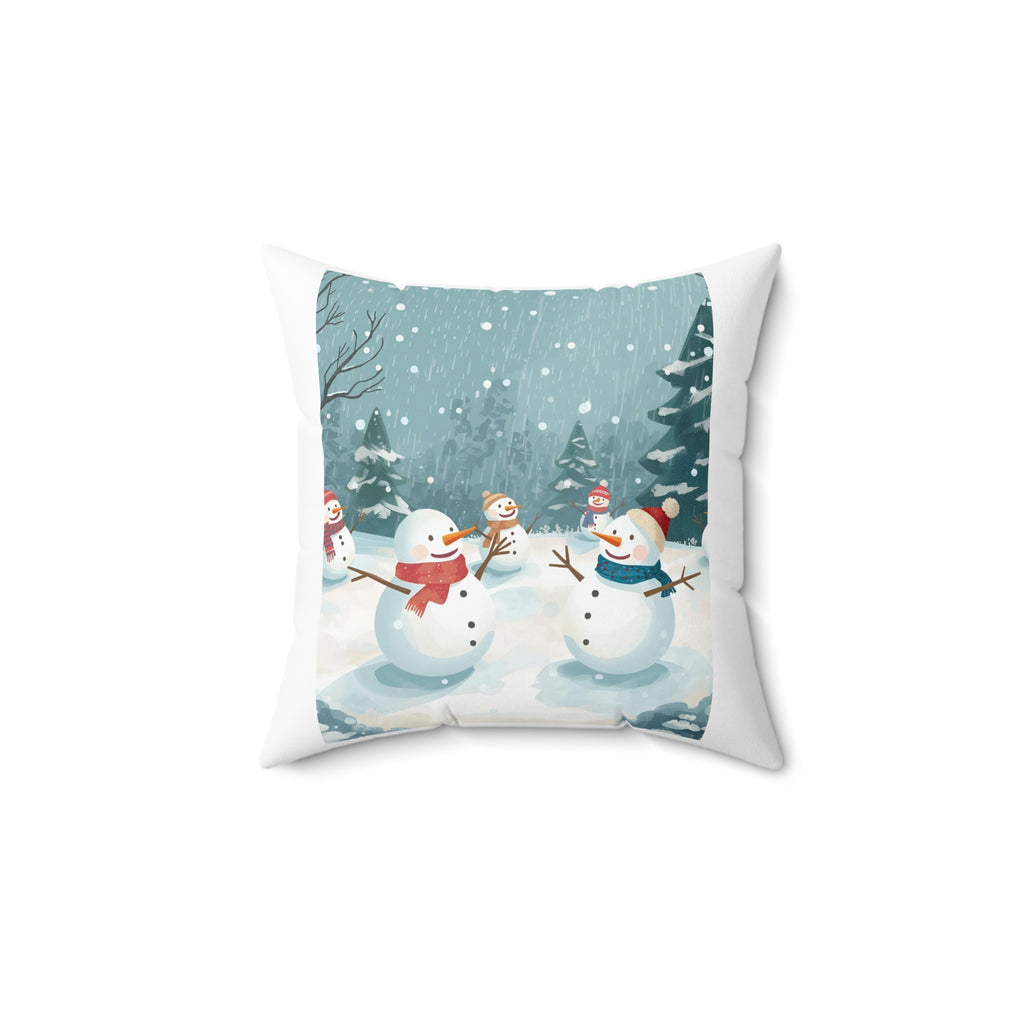 Snowman Holiday Pillow, Festive Winter Decor, Christmas Cushion, Cozy Home Gift, Seasonal Throw Pillow