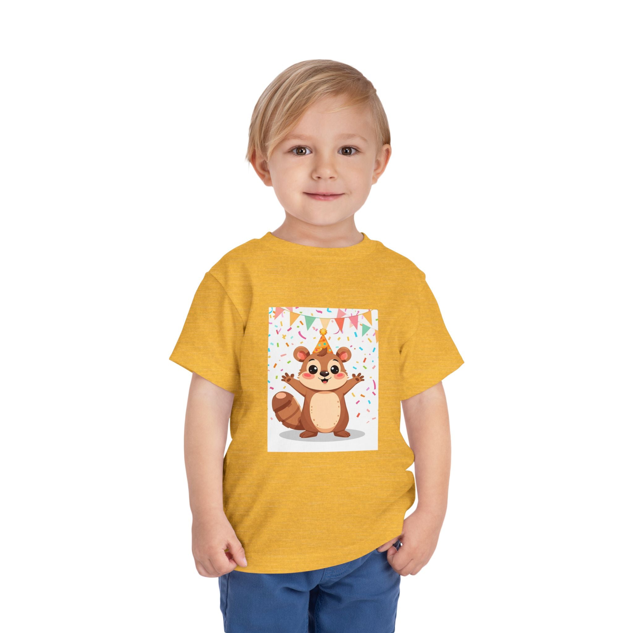 Party Animal With Squirl Toddler Short Sleeve Tee