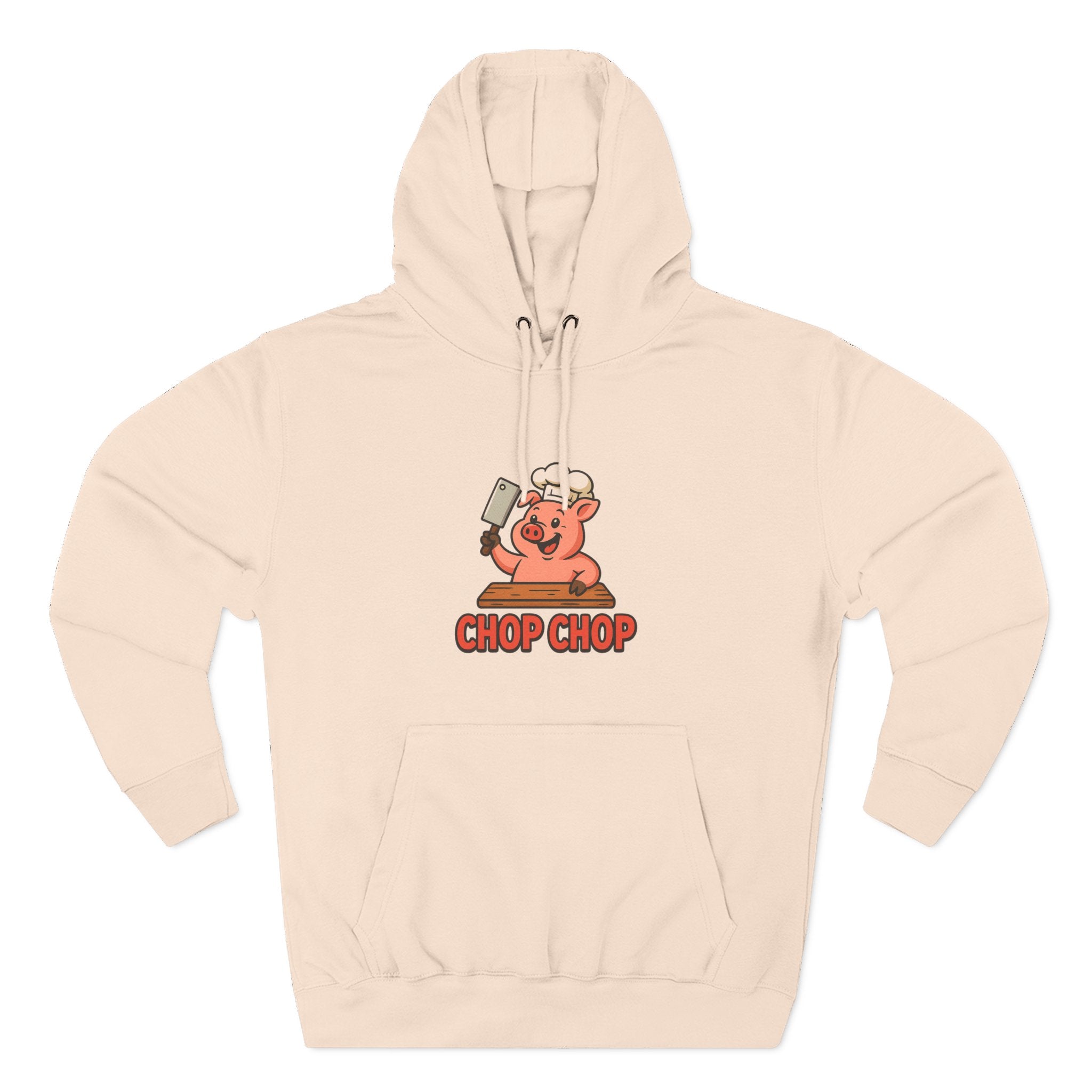 Cute Chef Pig Fleece Hoodie, Comfortable Fall Wear, Gift for Foodies, Kitchen Lovers, Funny Cooking Sweatshirt