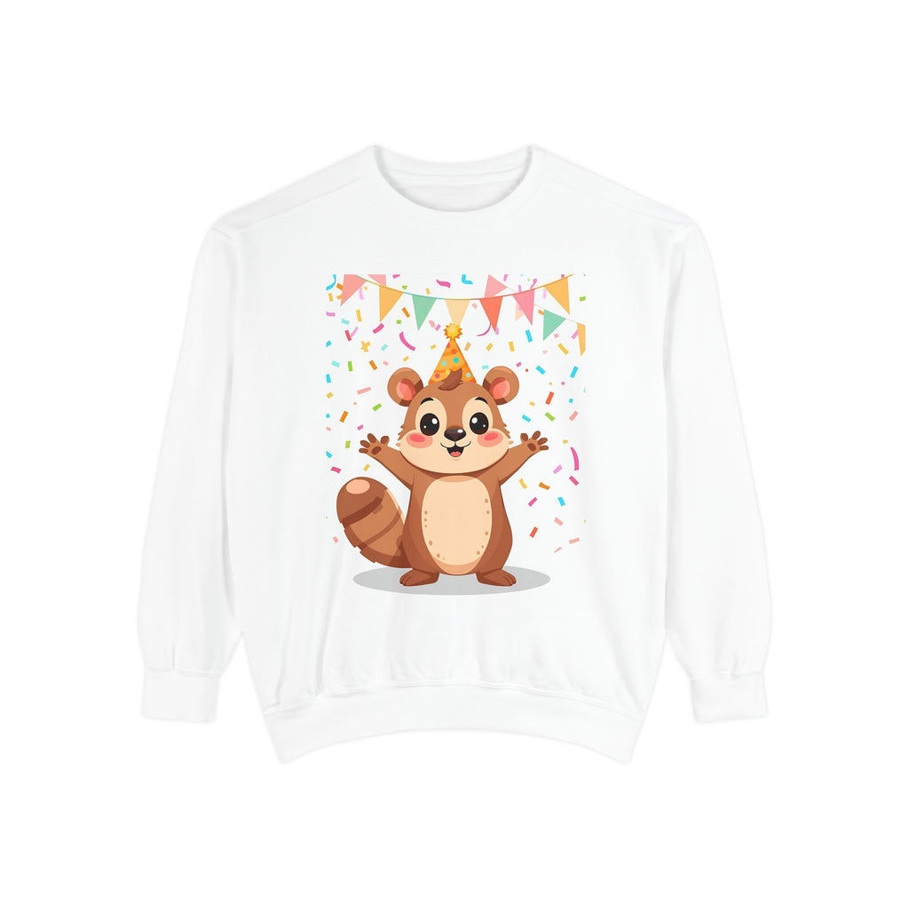 Party Animal With Squirl Unisex Garment-Dyed Sweatshirt