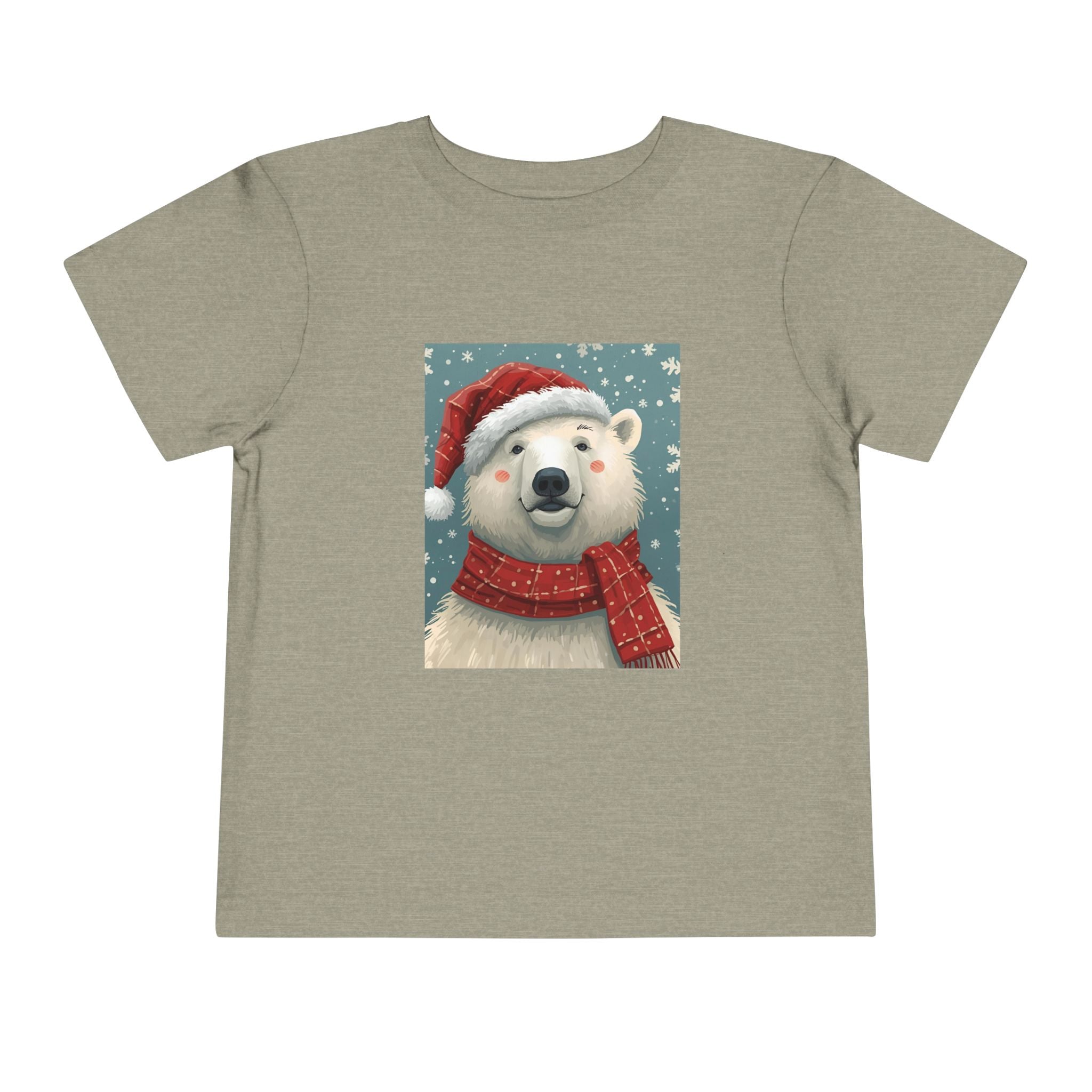 Adorable Holiday Polar Bear Toddler Tee, Christmas Gift, Cute Winter Shirt, Kids Fashion, Seasonal Apparel