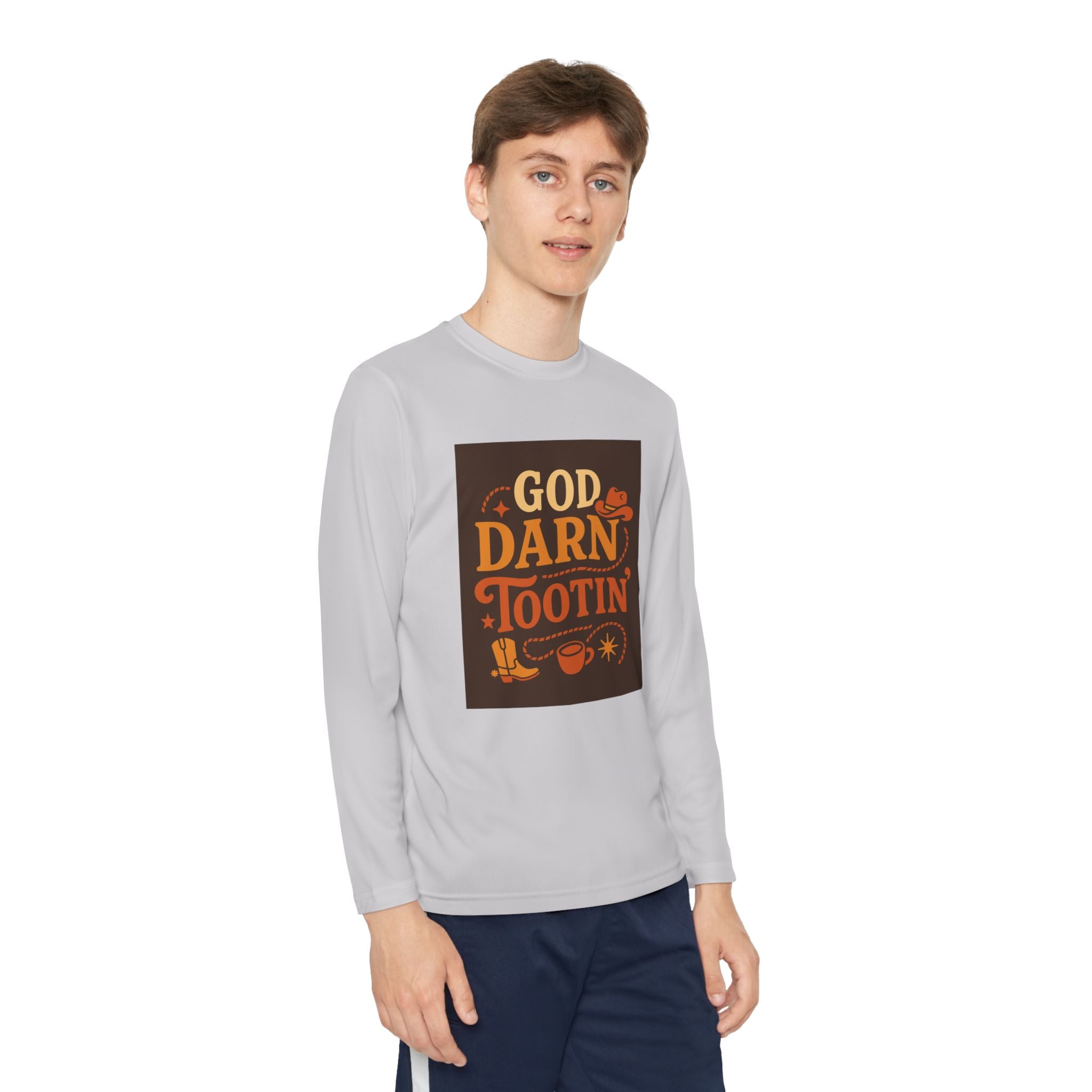 God Darn Tootin Youth Long Sleeve Competitor Tee
