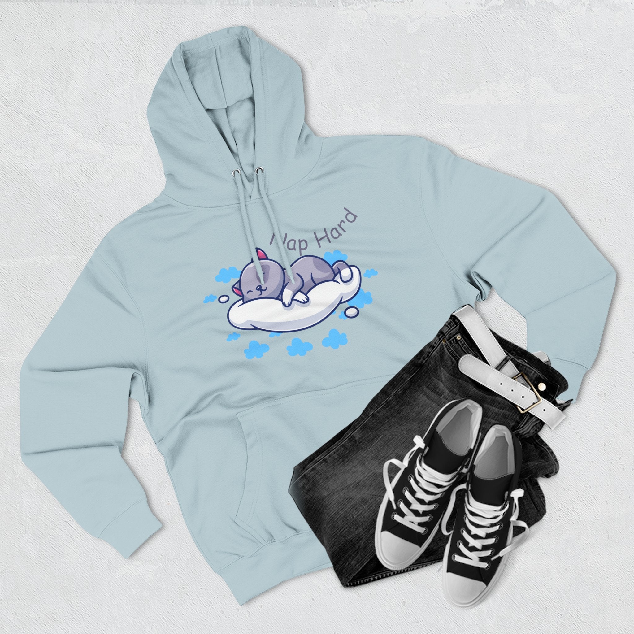 Cozy Cat Nap Hoodie - Perfect for Pet Lovers, Chill Days, Cozy Nights, Birthday Gift, Cat Pajama