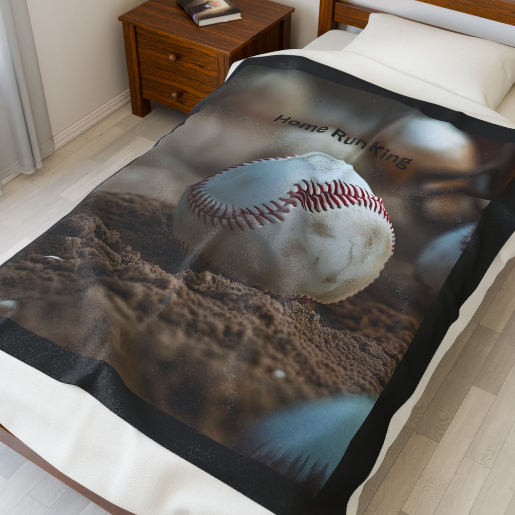 Homerun King Velveteen Plush Blanket